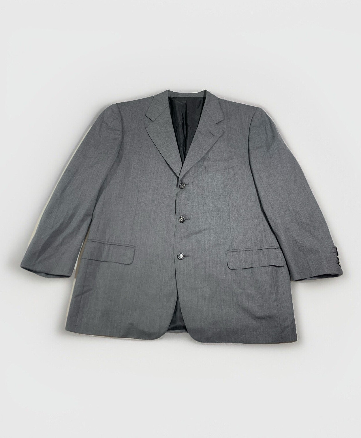Ermenegildo Zegna Blazer Mens 46R Wool Sports Jacket 15 Milmil 15 Gray Vintage