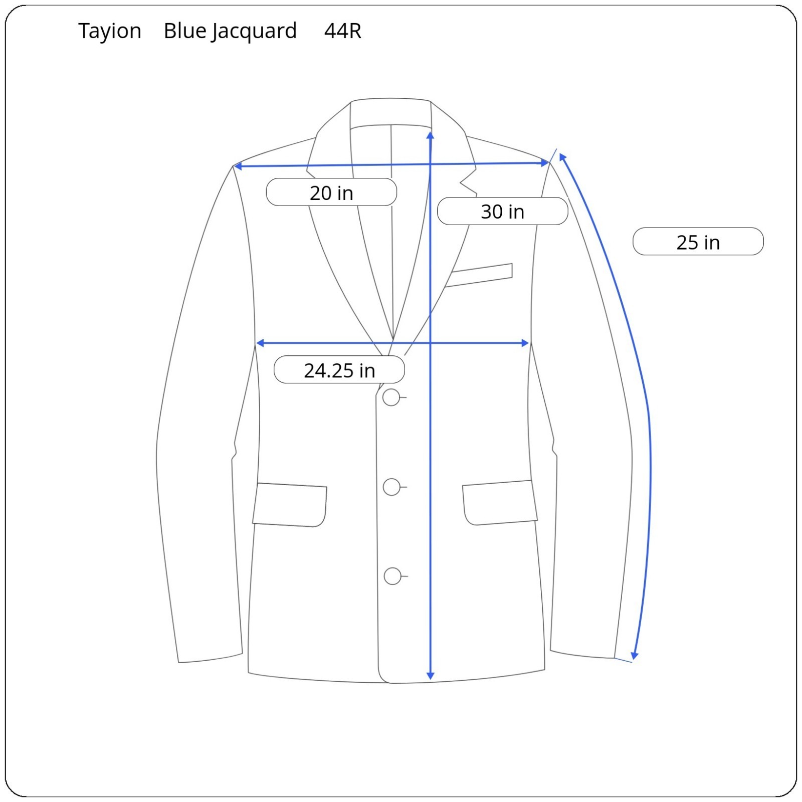 $295 Tayion Collection Floral Jacquard Double-Breasted Dinner Jacket Men’s 44R