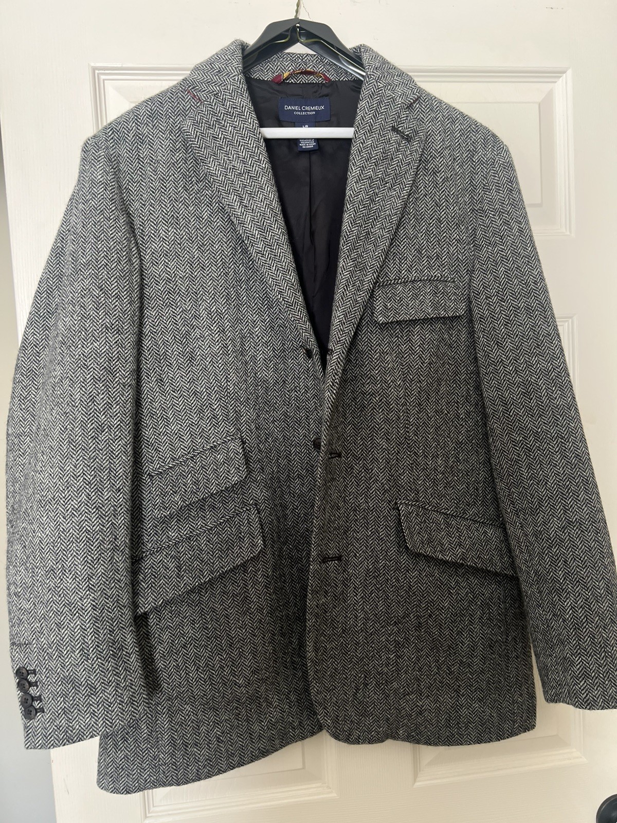 Daniel Cremieux Sport Coat LRG Moon Lambswool Herringbone Hunting Tweed
