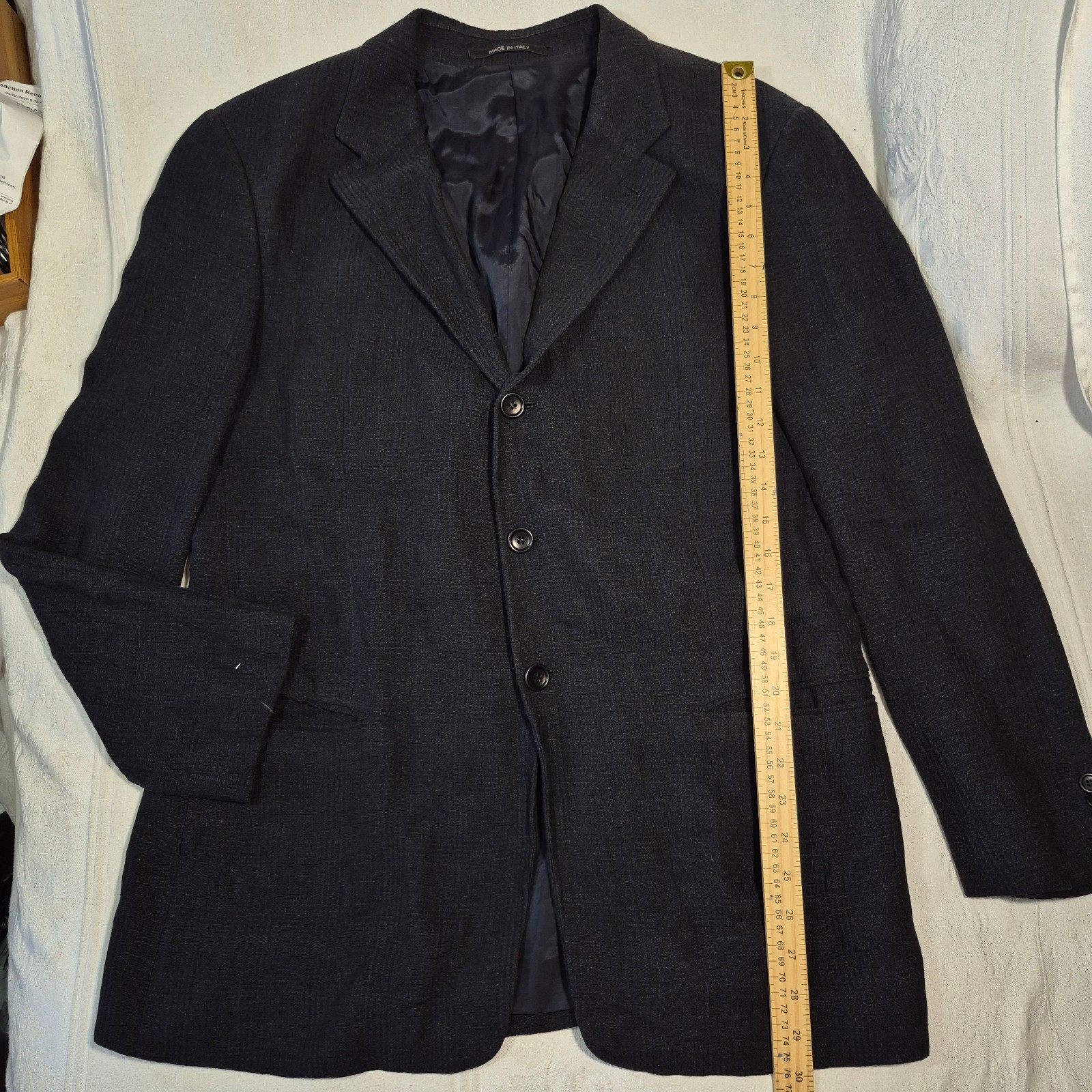 ARMANI COLLEZIONI BLAZER LINEN BLEND 1E19E0 SUMMER WEIGHT 42/C DARK CHARCOAL