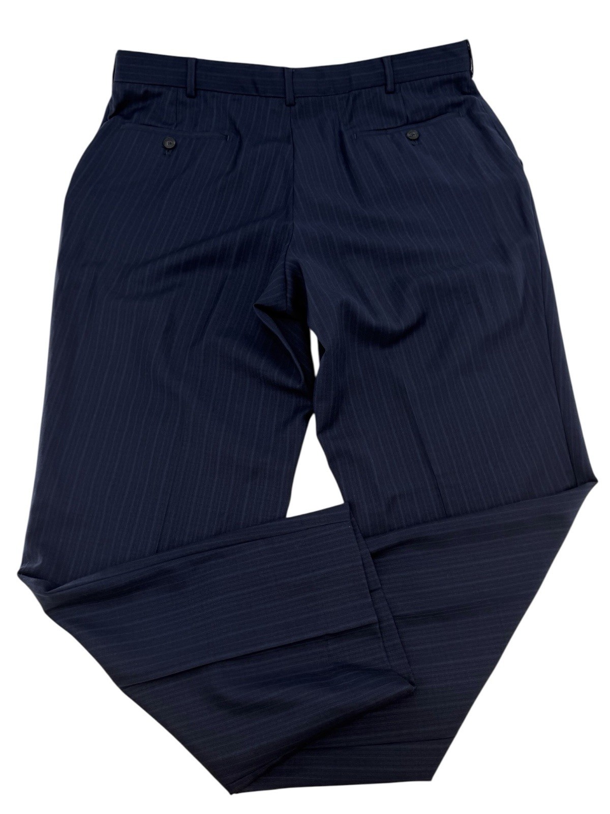 Jos A Bank Joseph Slim Fit Suit 40S 34×29 Blue Pinstripe 100% Wool 2Btn YGI R684