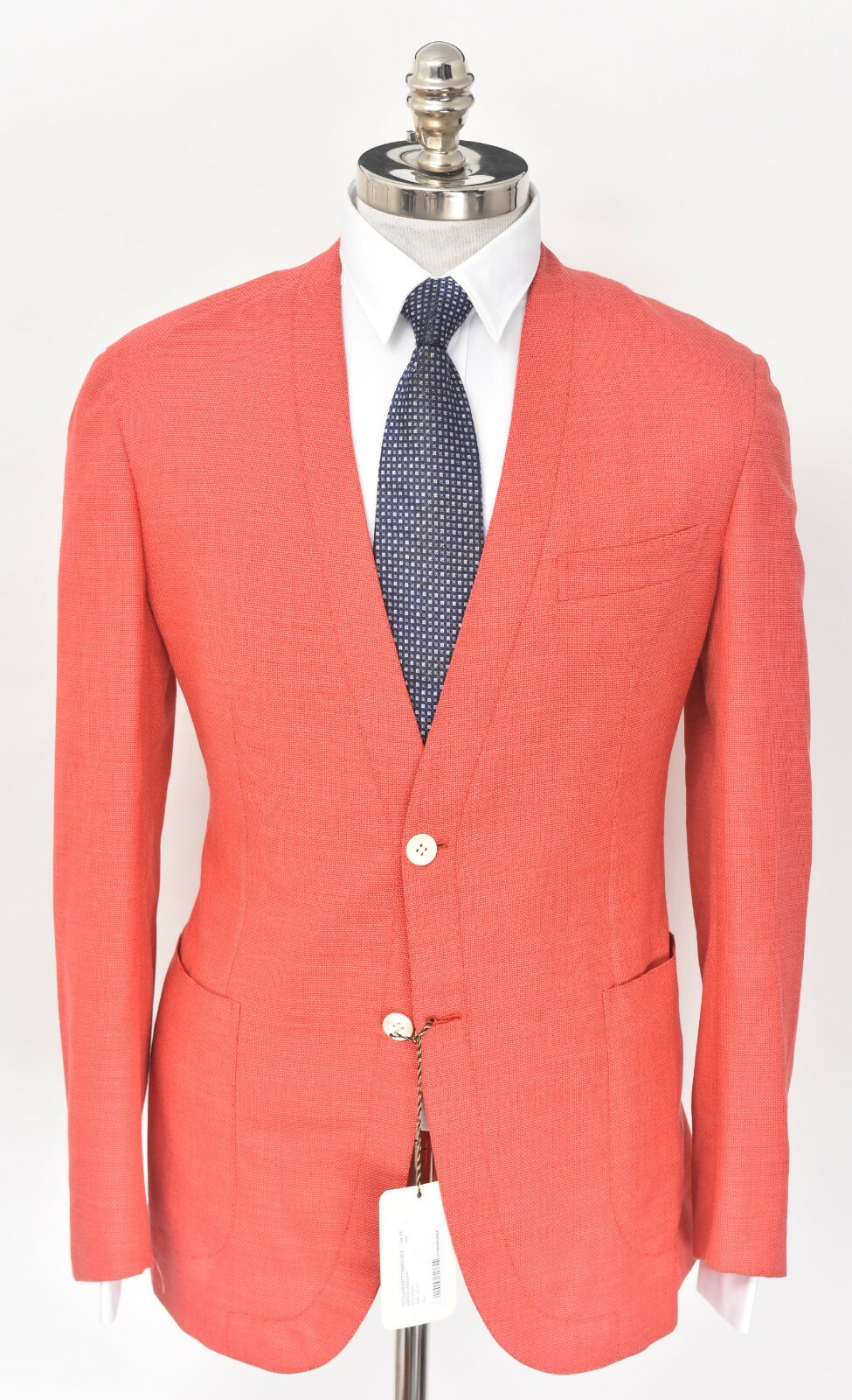 NWT BRIONI Red Basket Weave All Seasons Pure Wool Jardigan 40 R (EU 50) Drop 7