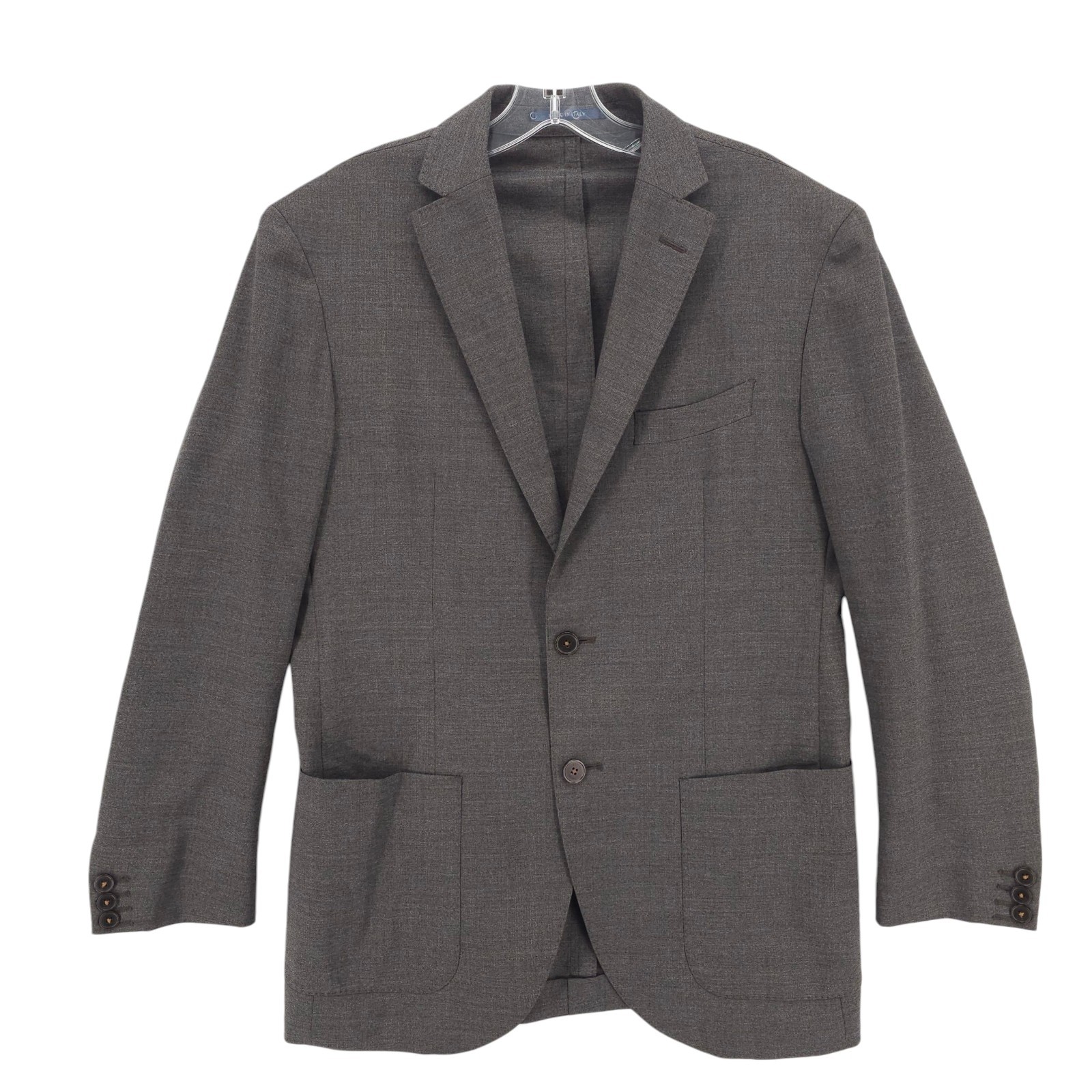 BOGGI MILANO Gray Blazer Vitale Barberis Natural Stretch Wool IT 48R – US 38R