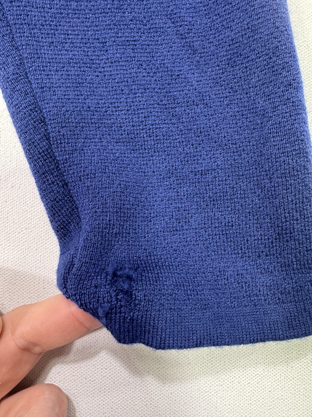 Bonobos Extra Fine Merino Wool Knit Blazer Men’s Large Blue Preppy Sweater