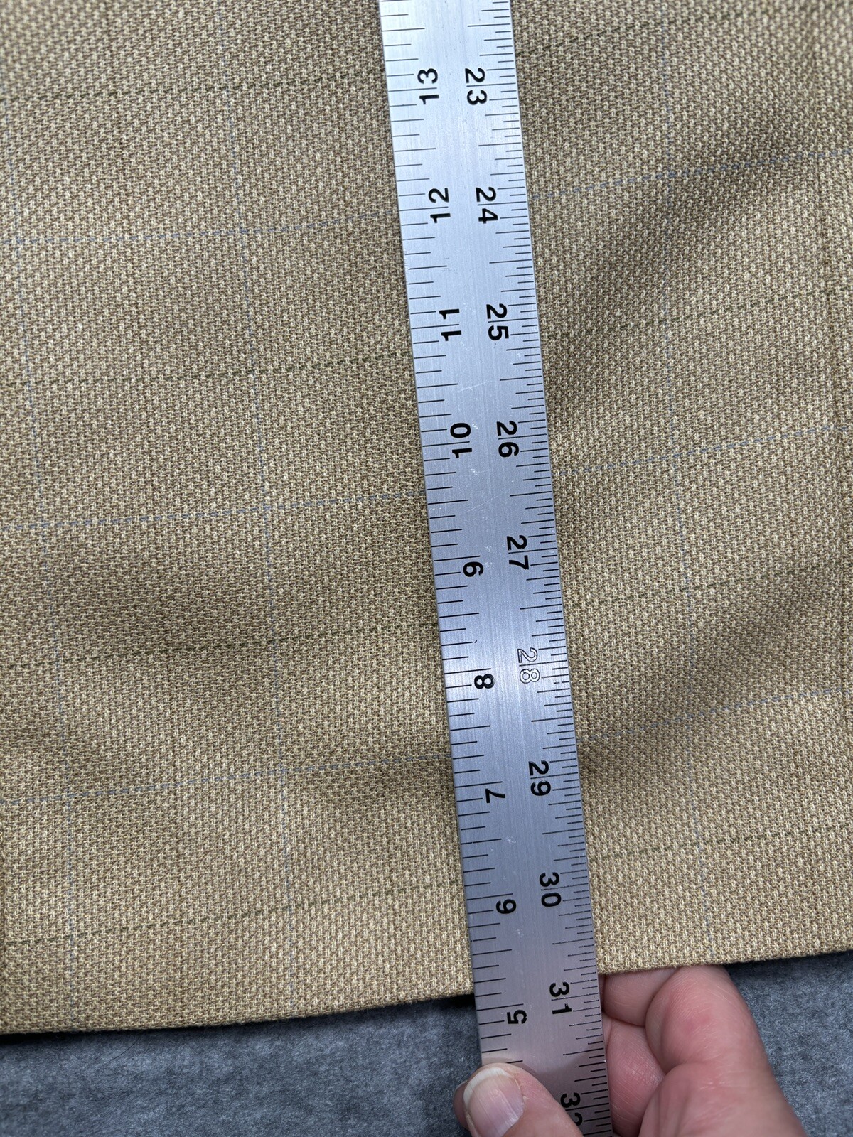 Jones New York Mens Yellow Check Wool/Silk Blazer Suit Jacket Sport Coat 42R