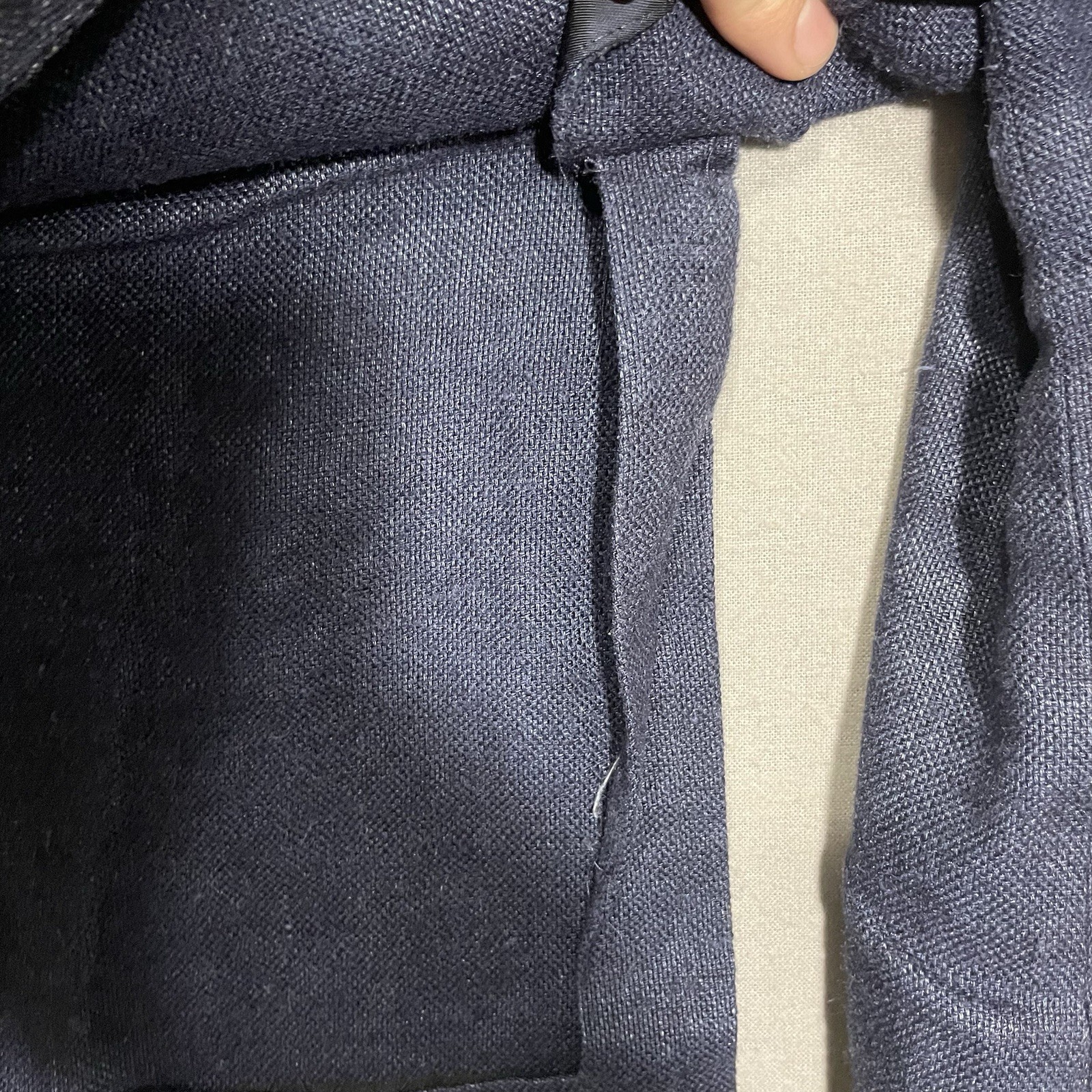 Ralph Lauren Purple Label Men’s Silk Linen Sport Coat Indigo Dyed 44r Italy