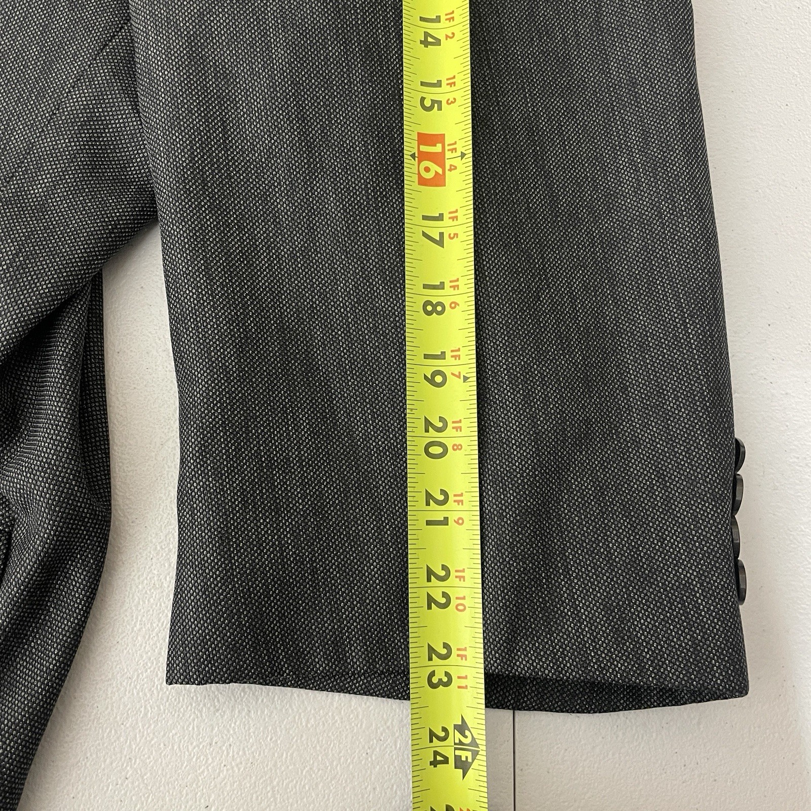 KS Signature Sport Coat Mens 66L Big Tall Gray Brown Green Polyester Two Buttons