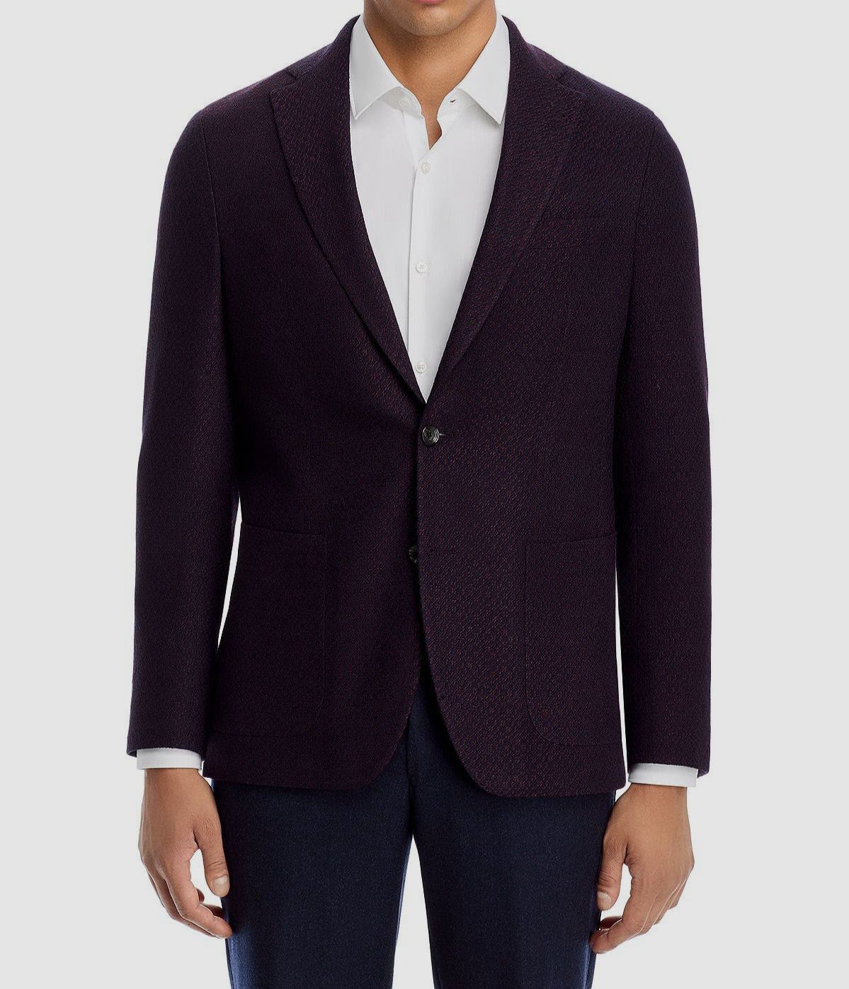 Jack Victor Men’s Purple Textured Jersey Regular-Fit Sport Coat Jacket Size 44R