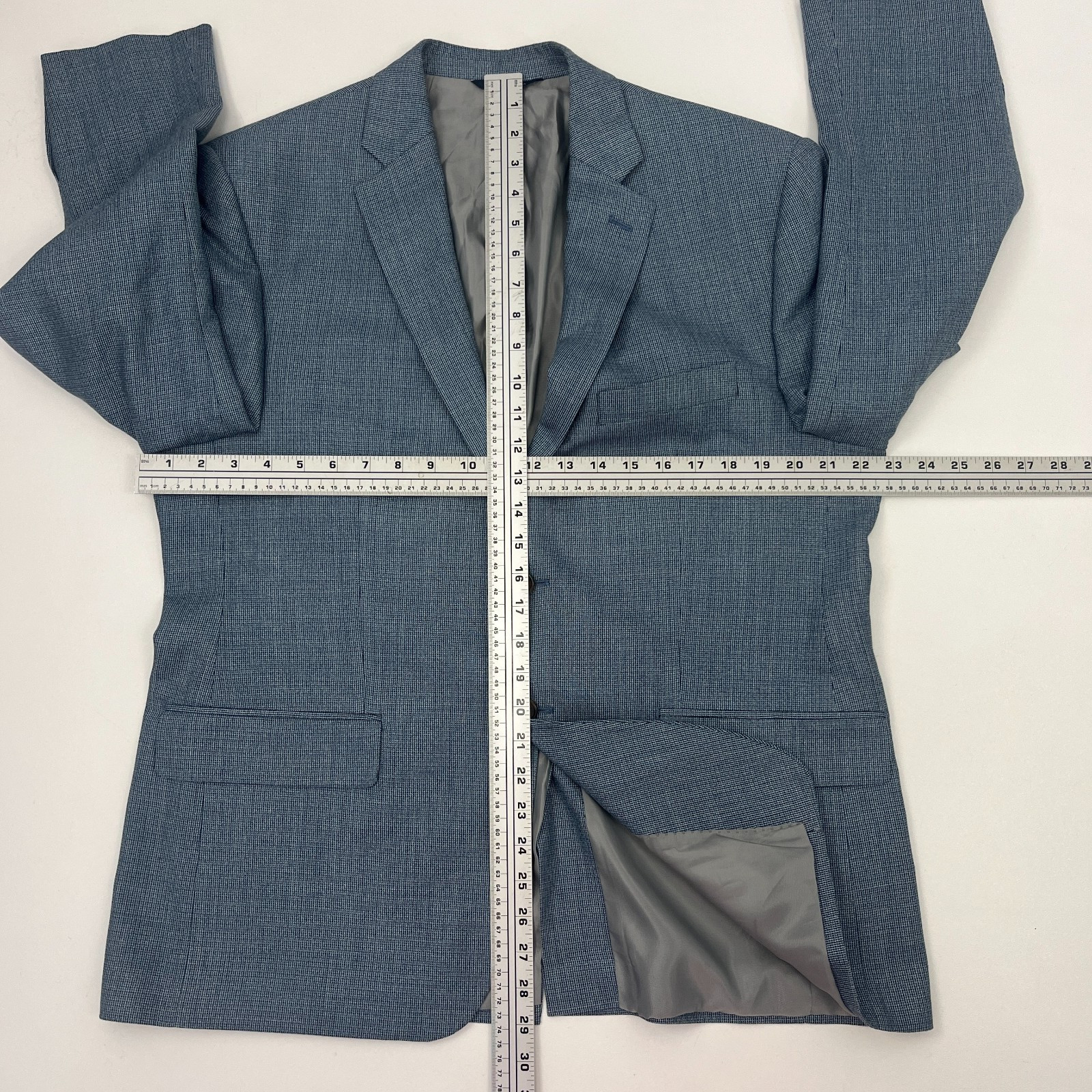 Ralph Ralph Lauren Blazer Mens 42S Silk Wool Sport Jacket Blue Microcheck Canada