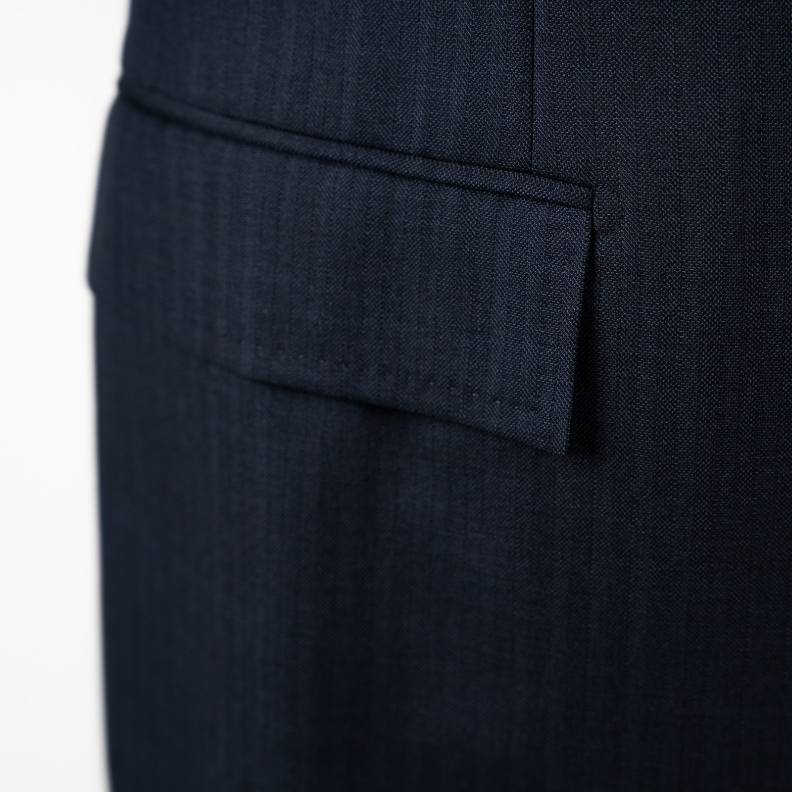 NWT $1950 Pal Zileri Green Label Wool Striped Unlined Suit Midnight 46US/56IT