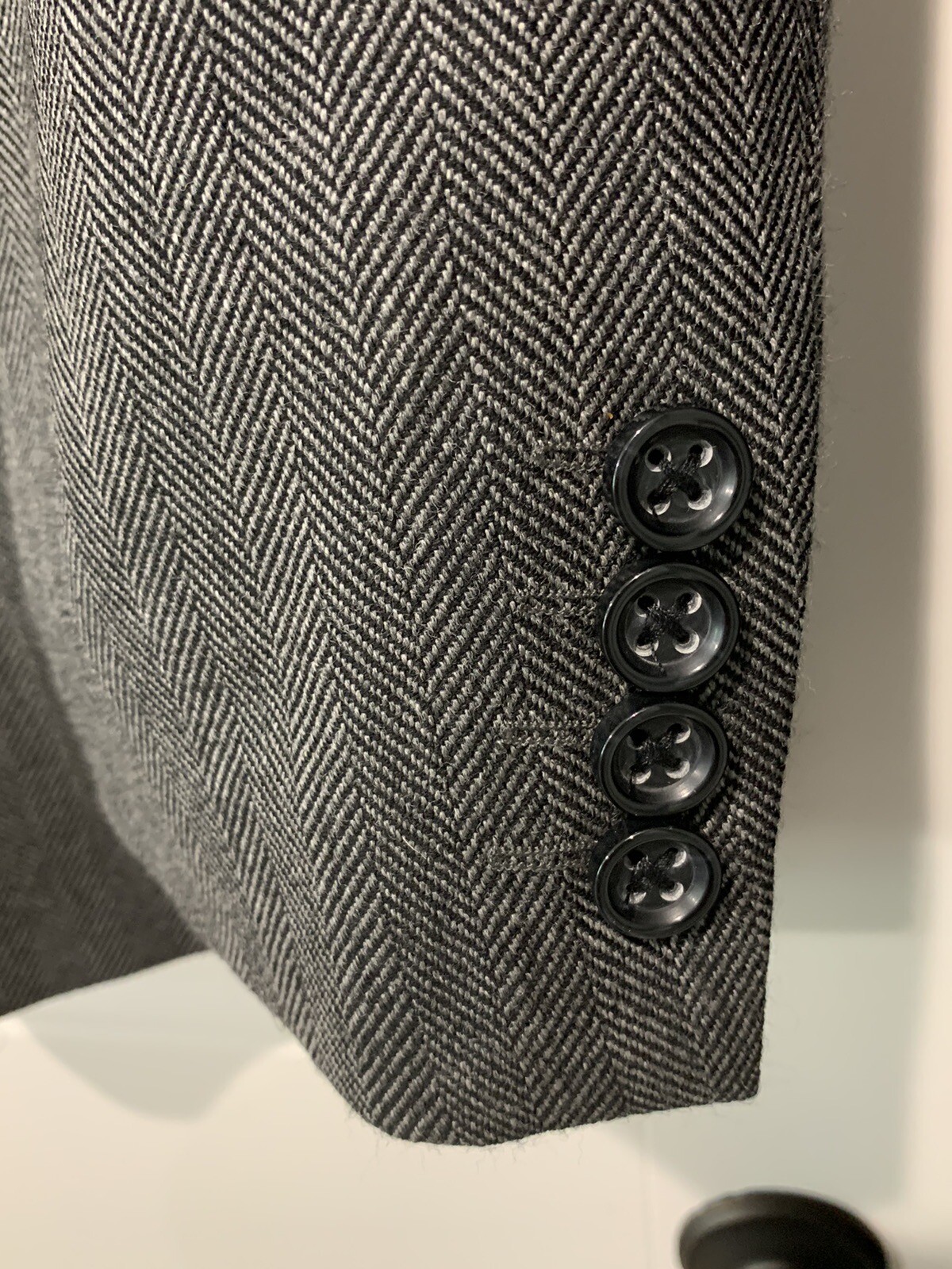 STAFFORD WOOL BLAZER JACKET MENS SIZE 48 REGULAR GRAY MERINO CLASSIC FIT