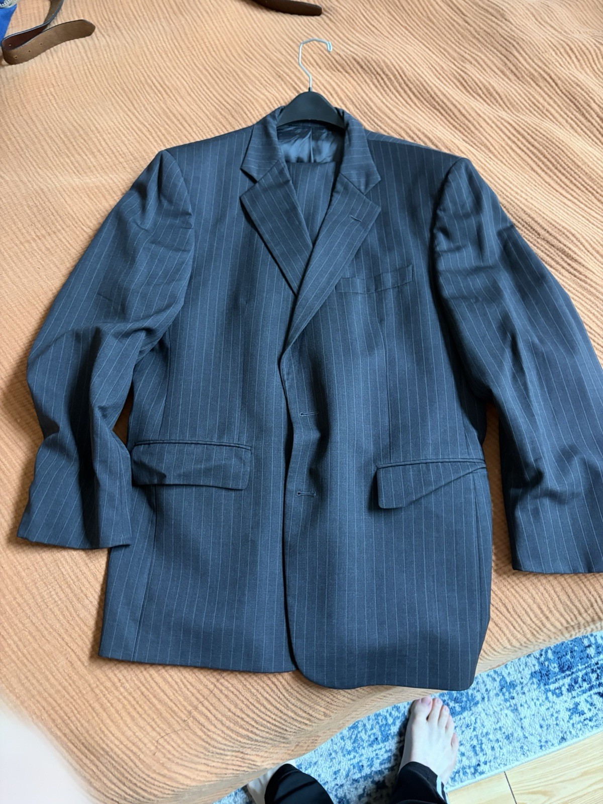 Brooks Brothers 1818 Pinstripe Wool Suit 43r 34×32