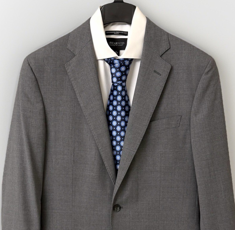 Brooks Brothers Merino Wool 2 Piece Suit 39R Vitale Barberis Canonico Gray 38W