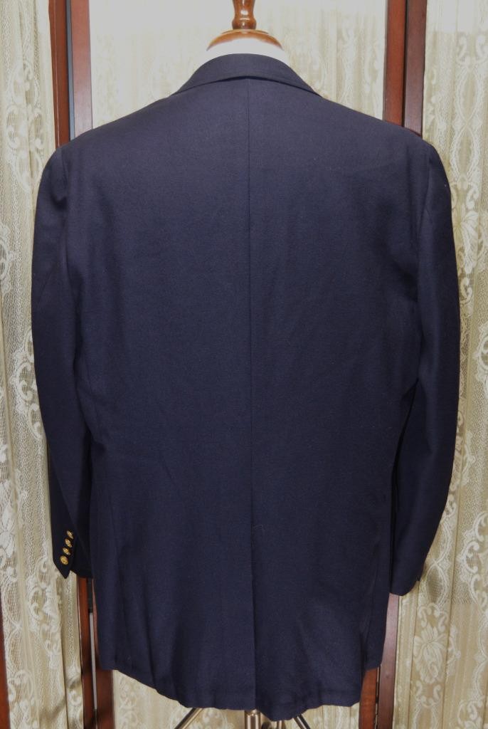 Southwick USA 46 L warm flannel wool navy blue Waterbury gold button blazer g0j4