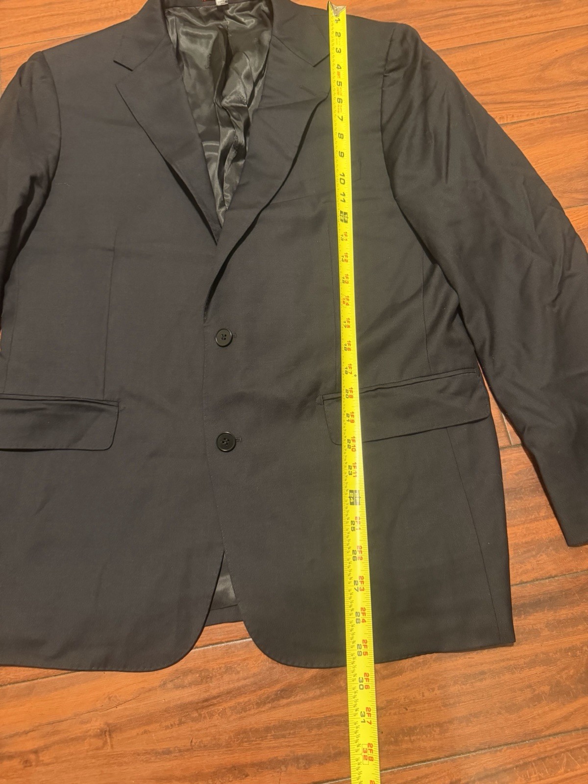 Bartorelli Napoli Wool,Cashmere Blazer 44 Black Sport Coat, See Measurements