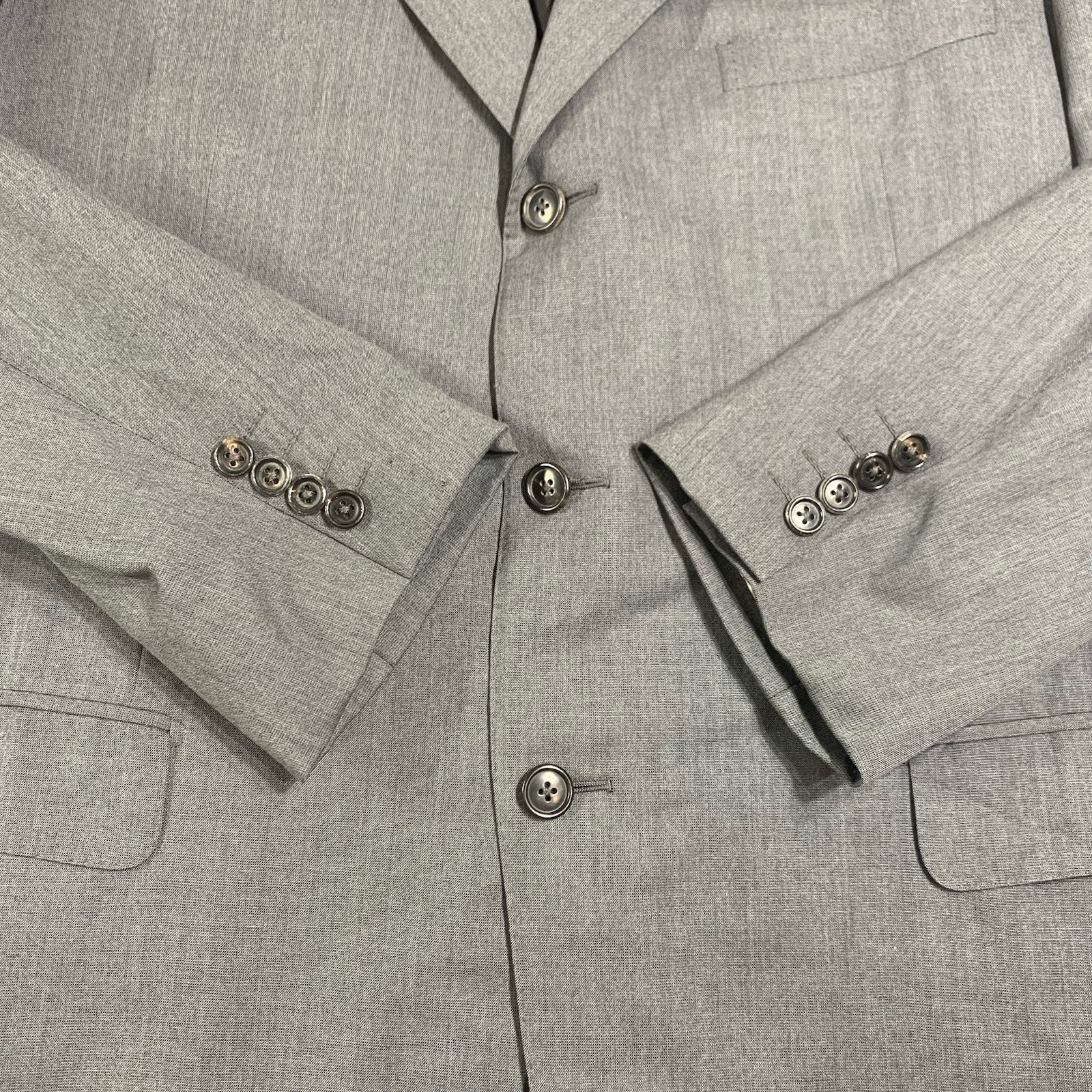 Ermenegildo Zegna Blazer Mens 46R Wool Sports Jacket 15 Milmil 15 Gray Vintage