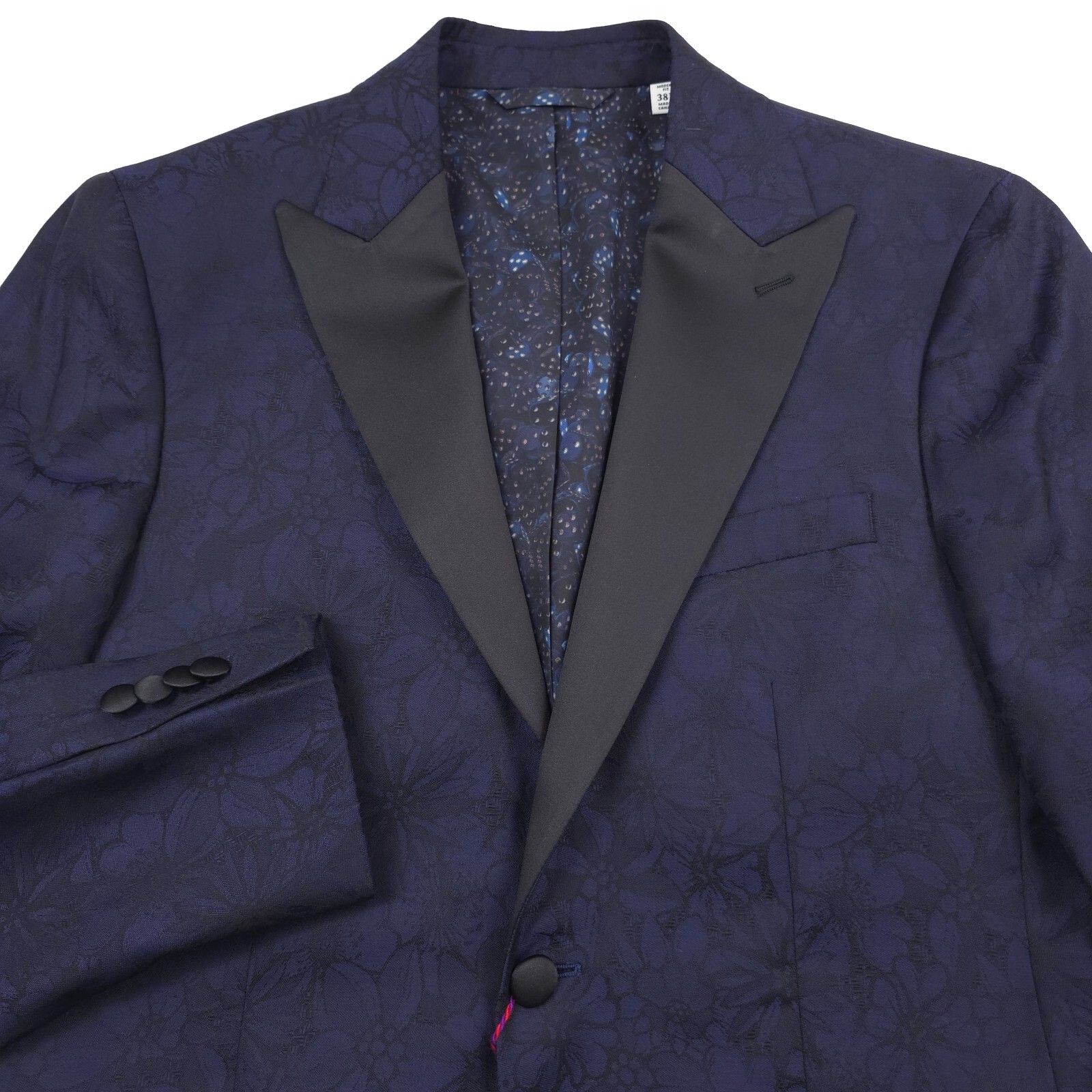 $798 Robert Graham Reggie Navy Blue Floral Jacquard Dinner Jacket Mens Size 40R