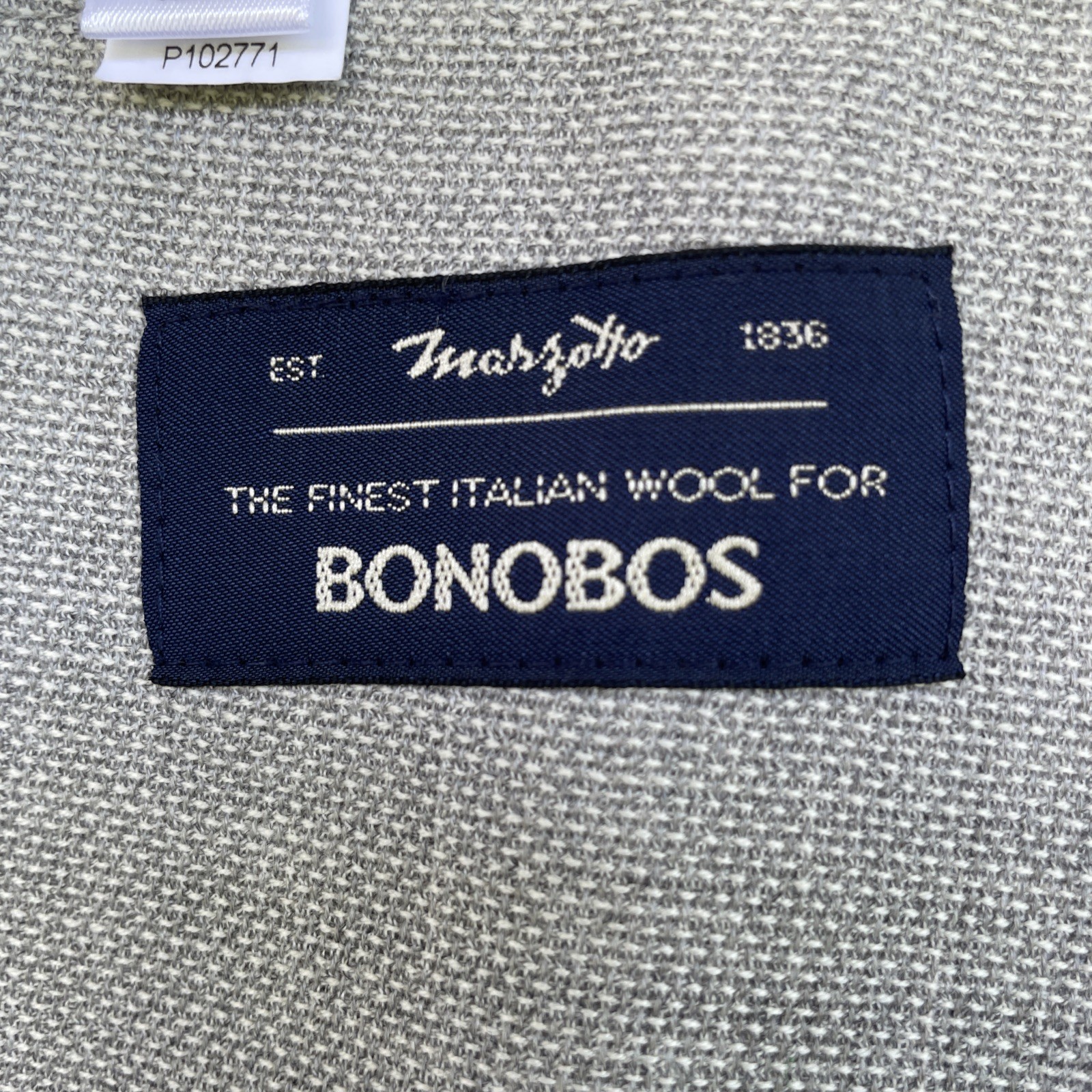 Bonobos Jetsetter Unconstructed Italian Wool Blazer Men 44R Light Gray Standard