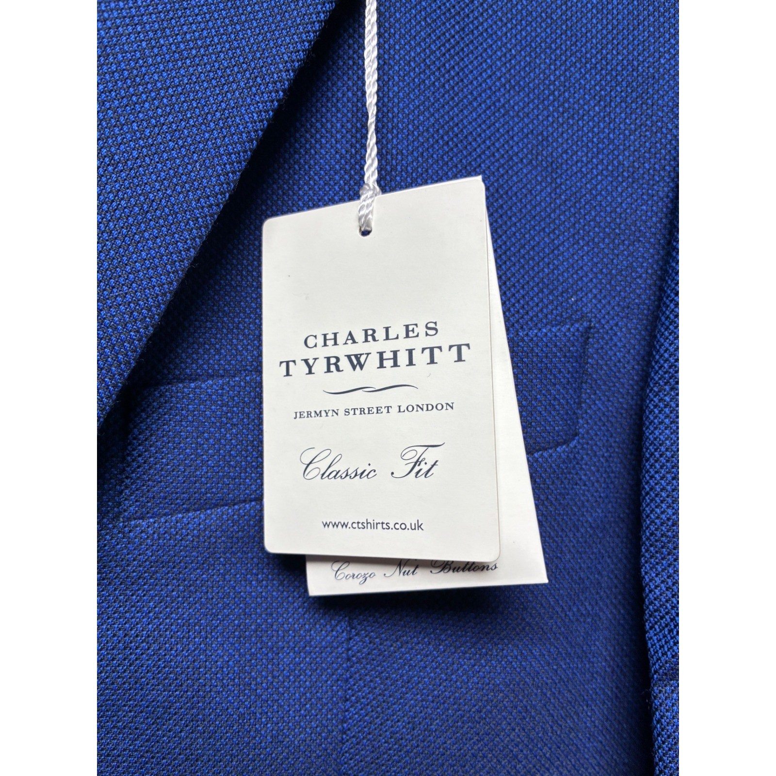 Charles Tyrwhitt Royal Blue Birdseye Wool Classic Fit Blazer 42S SEB0038RYL42S