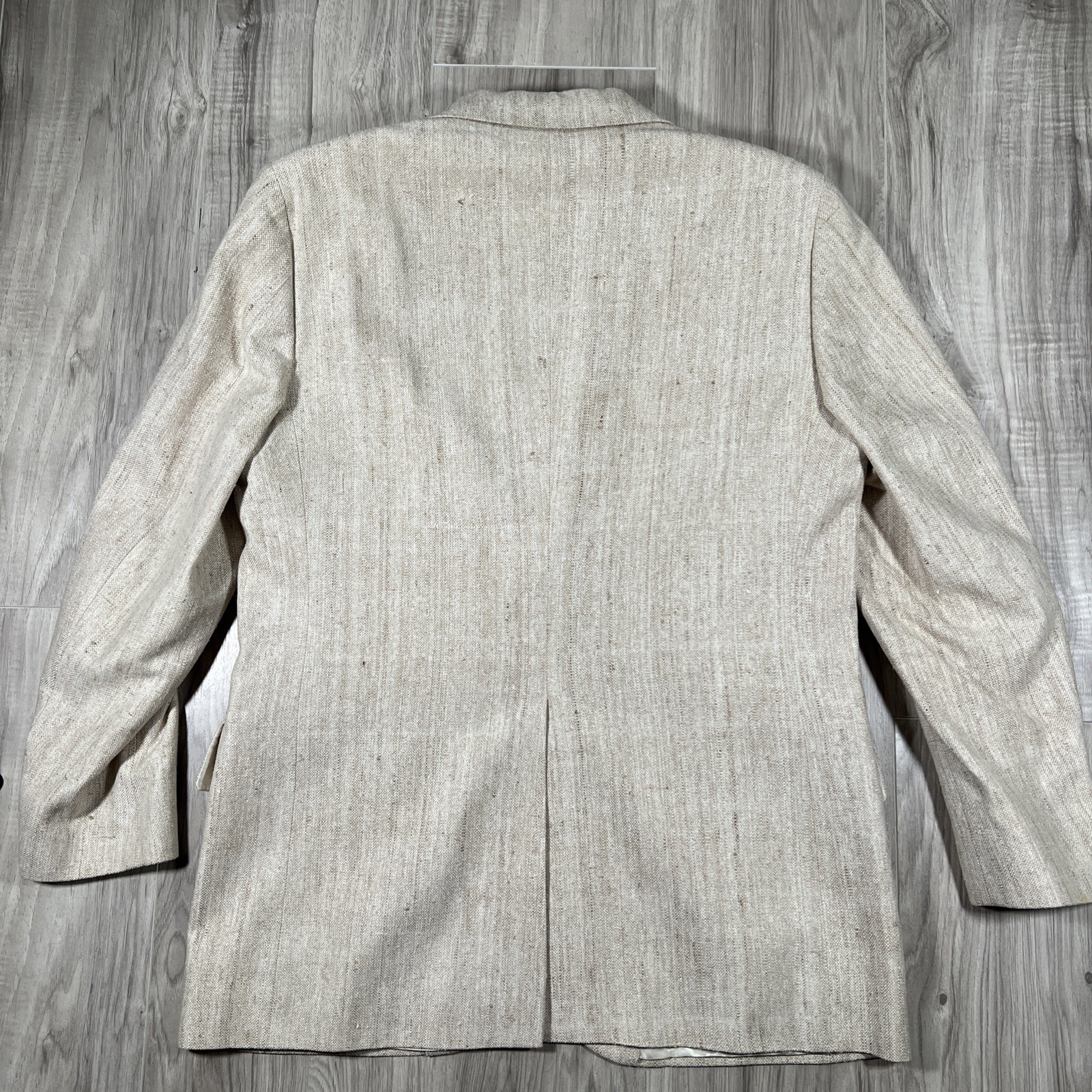 Stanley Blacker Jordan Marsh Men’s Vintage Tweed Blazer Jacket Khaki USA 40R