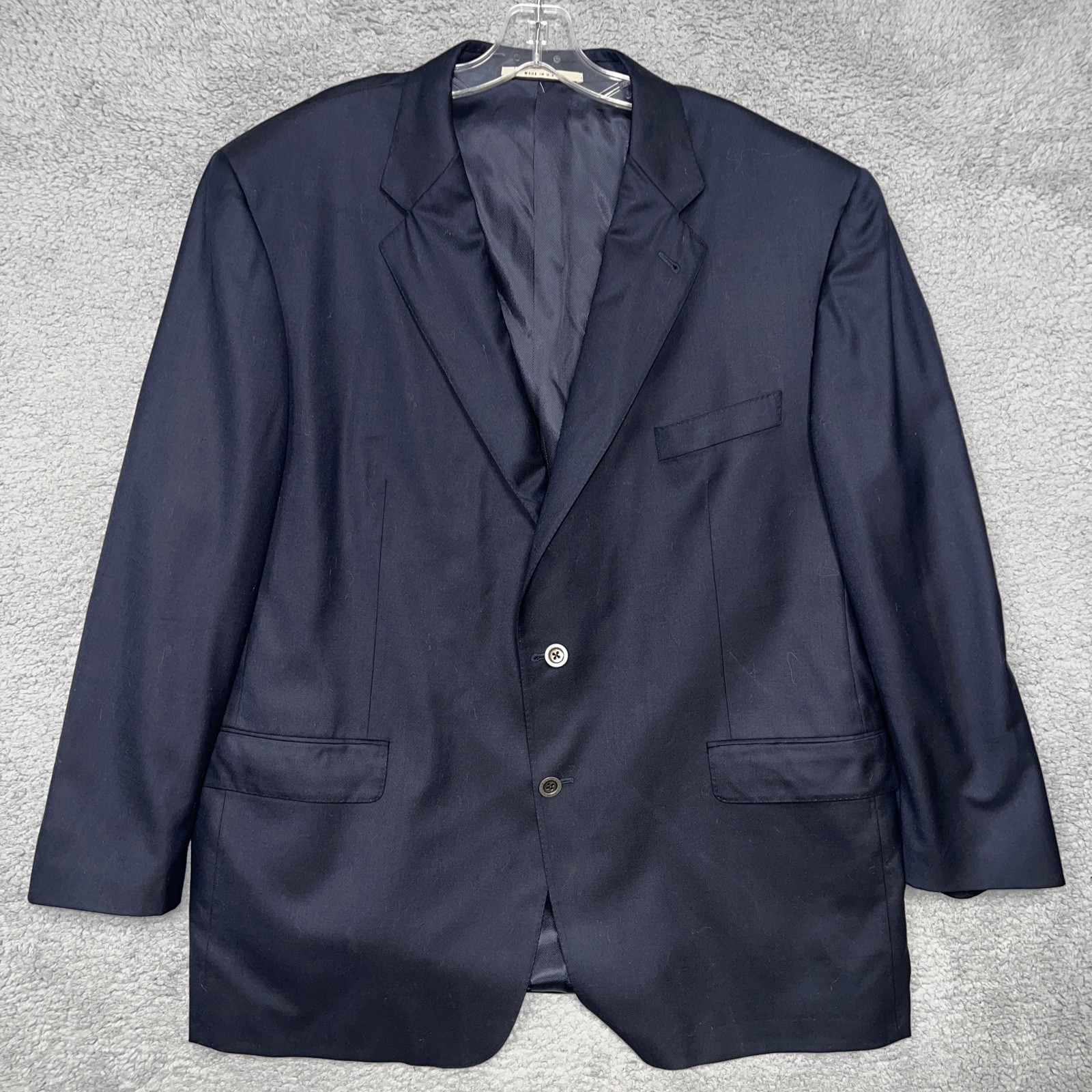 Burberry London Blazer Men’s Sz 48R Black Wool Cashmere Blend 2 Button Jacket