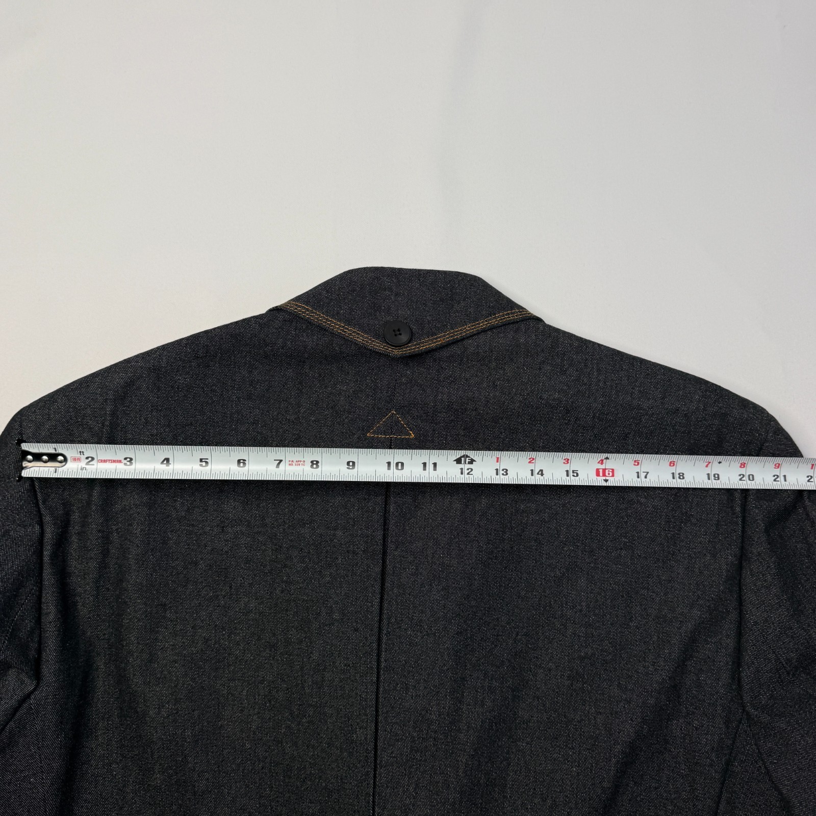 IL CANTO Denim Suit Jacket Men’s 48L Black Western Tailored