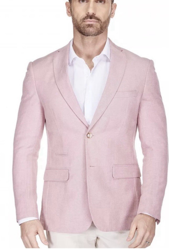 Lauren Ralph Lauren Mens 44L Light Pink 100% Linen Sport Coat Blazer NWT