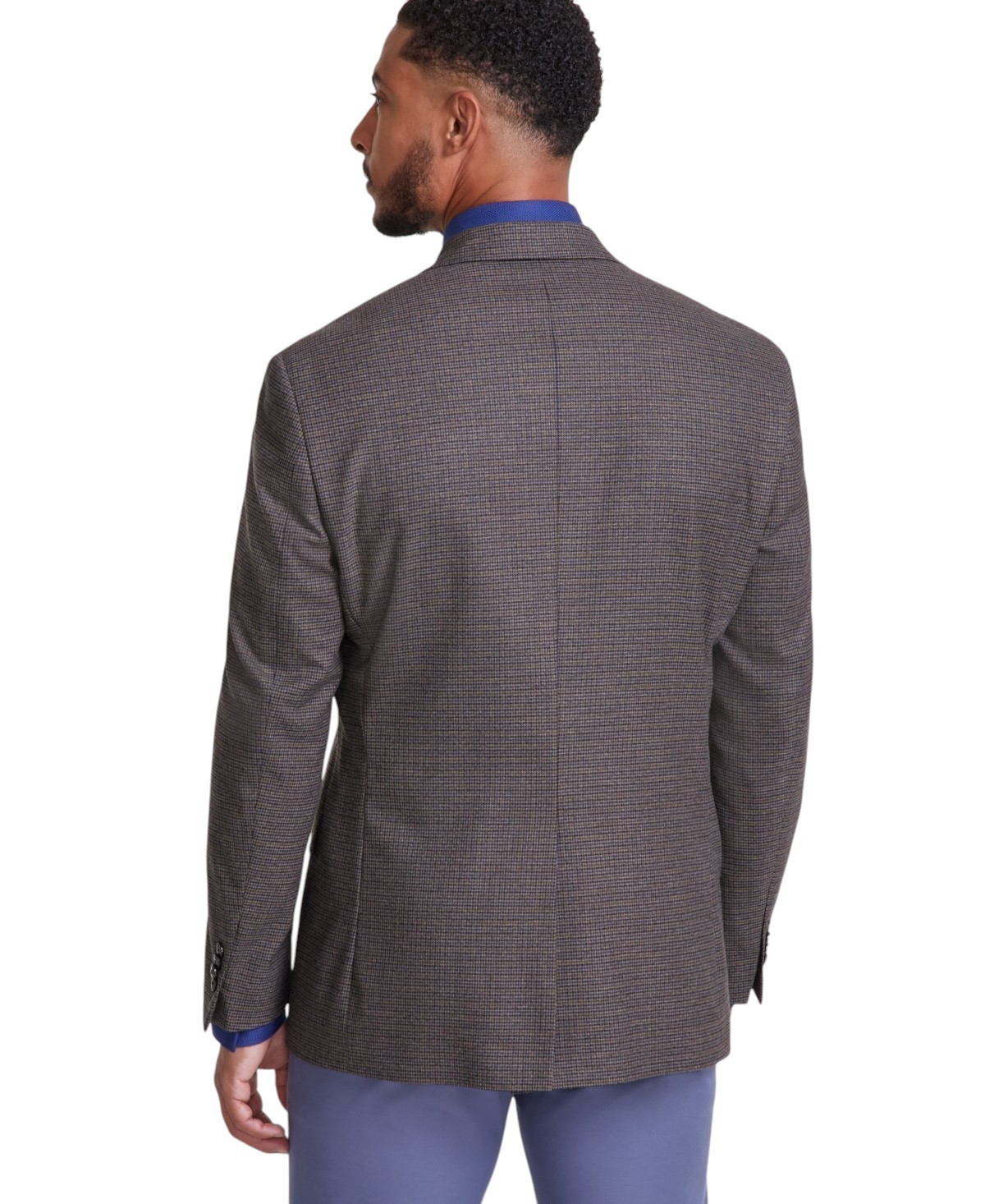 Michael Kors Mens Classic fit Sport Coat Blazer 40 R Brown Houndstooth