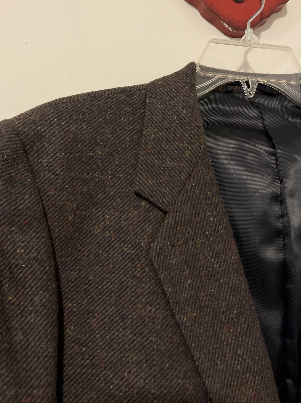 Generra Men’s 42R Brown Wool Blend 2-Button Vneck Lined Blazer Jacket! AZZ10