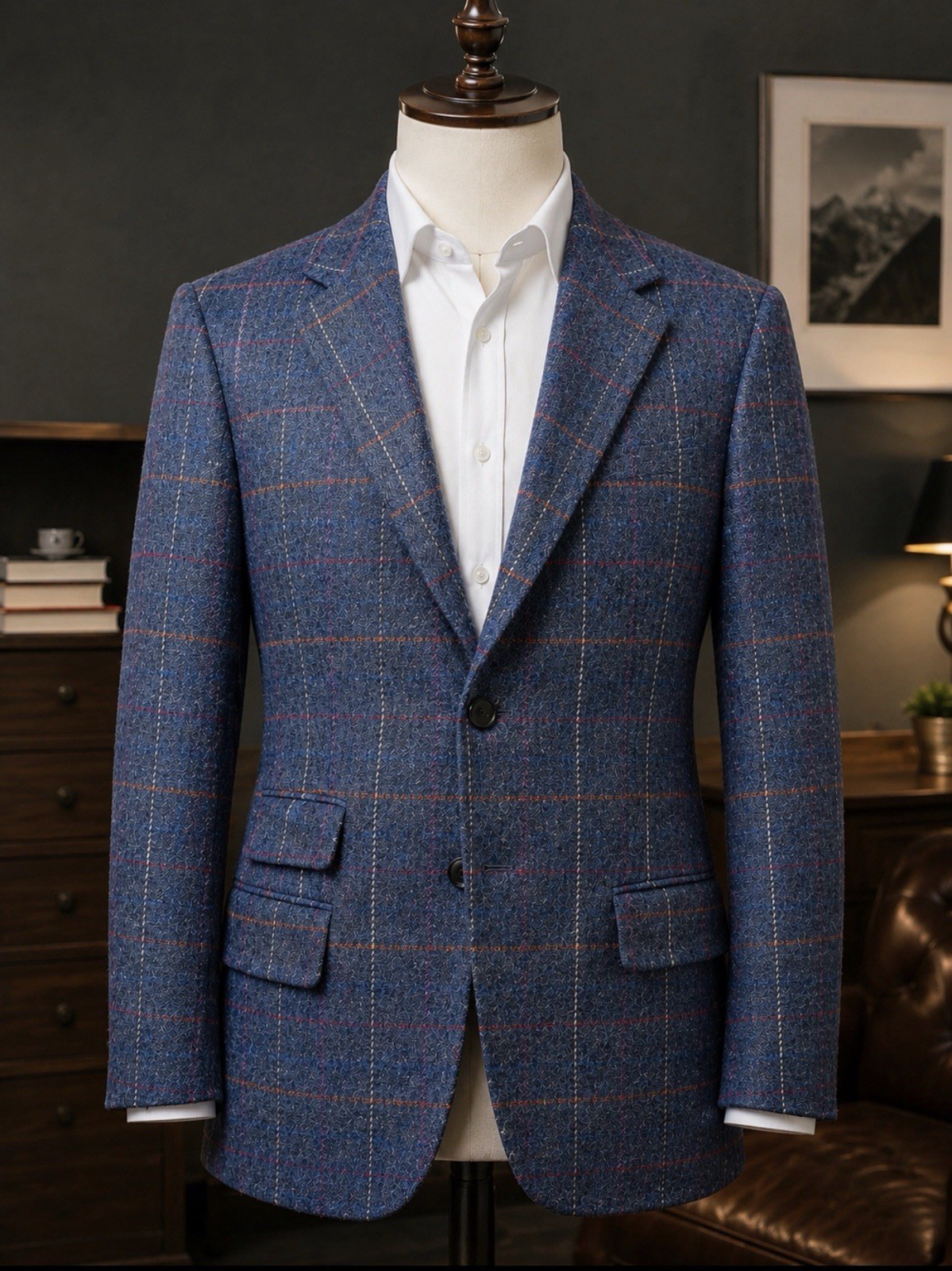 Vintage Hugo Boss x Neiman Marcus Designer Collection Harris Tweed Blazer