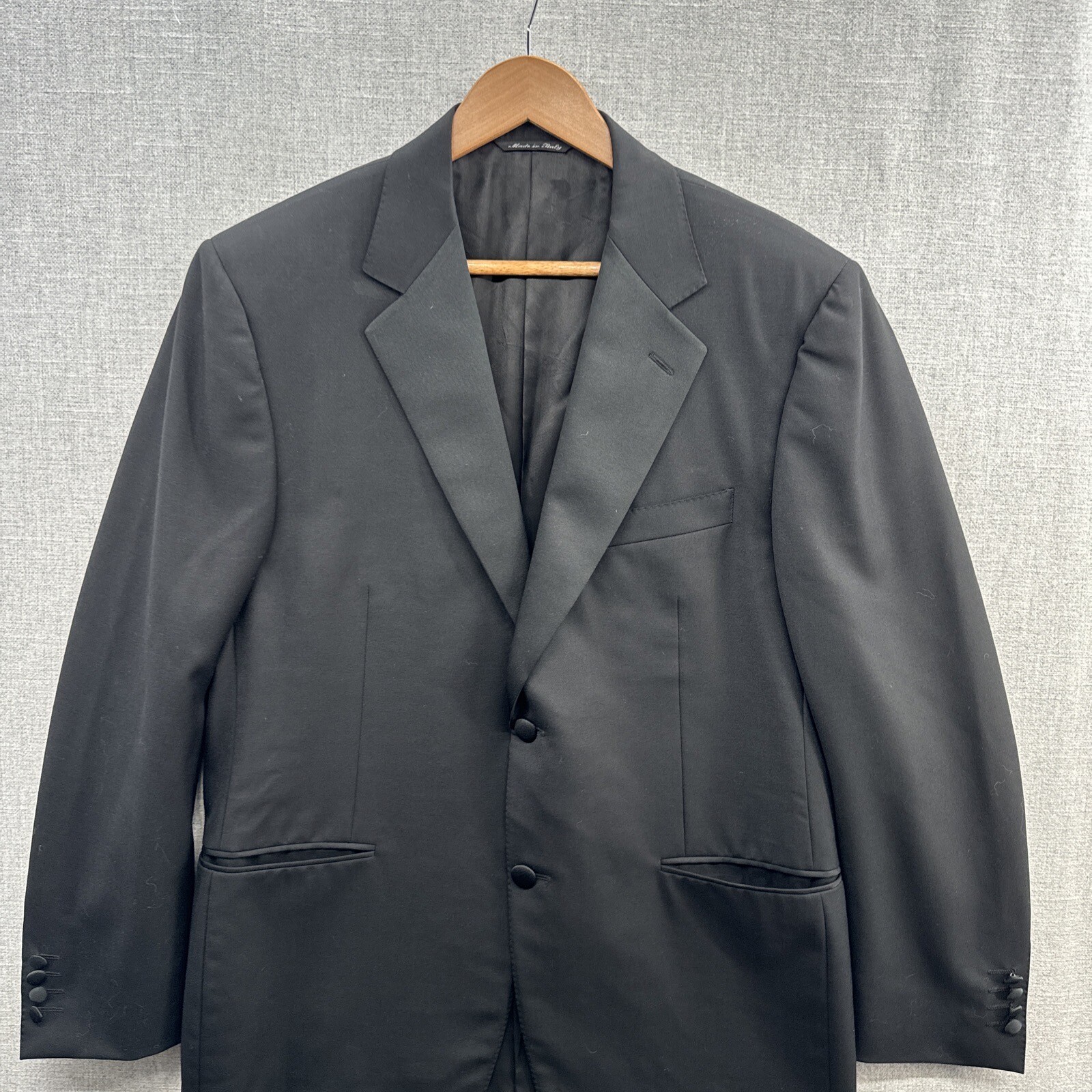 Canali Blazer Jacket Mens EUR 52 / US 42 Black Sports Coat Wool Italy