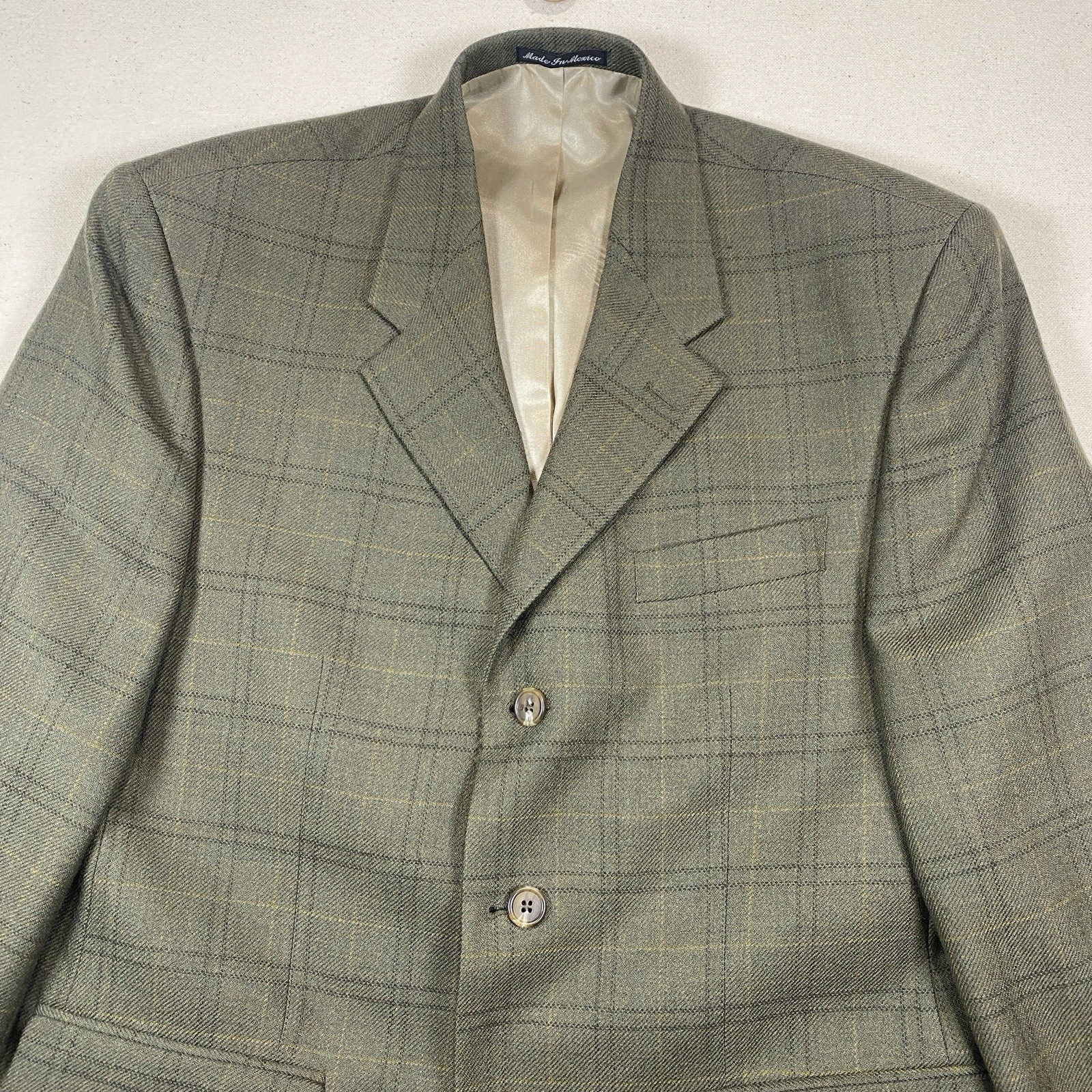 Lauren Ralph Lauren Wool Blazer Mens 40S Tweed Houndstooth Preppy Retro Jacket