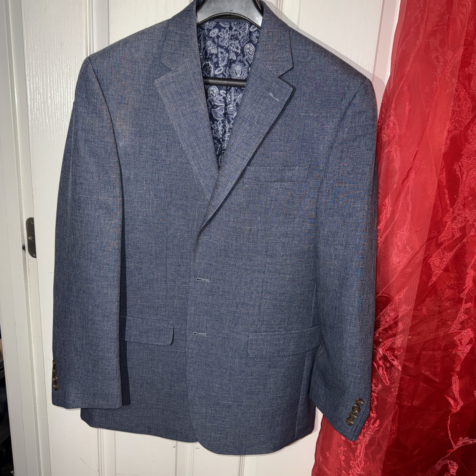 Chaps 40 Regular Denim Look Blazer