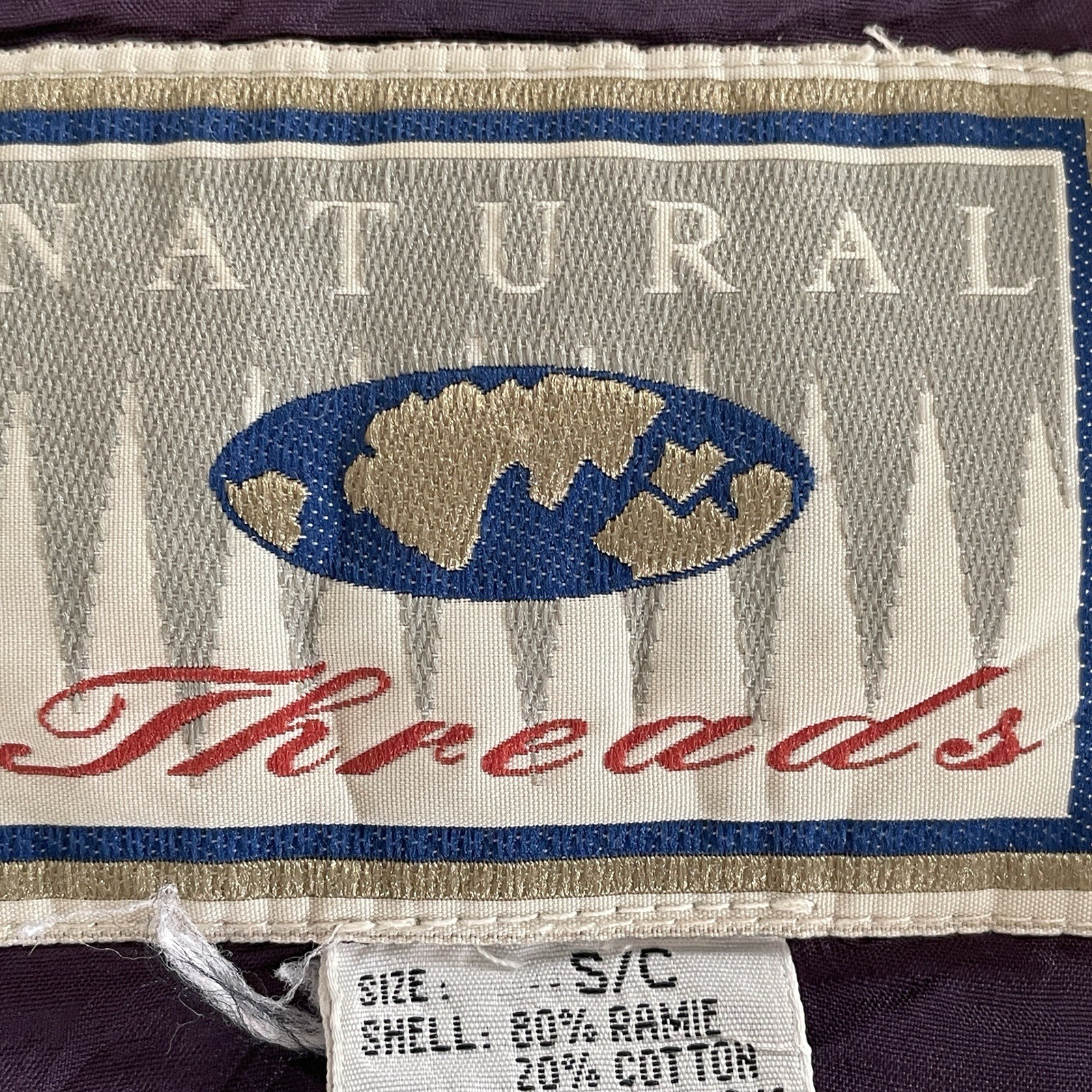Natural Threads Vest VTG Denim 90s Color Block Stripes Mens Size Small waistcoat