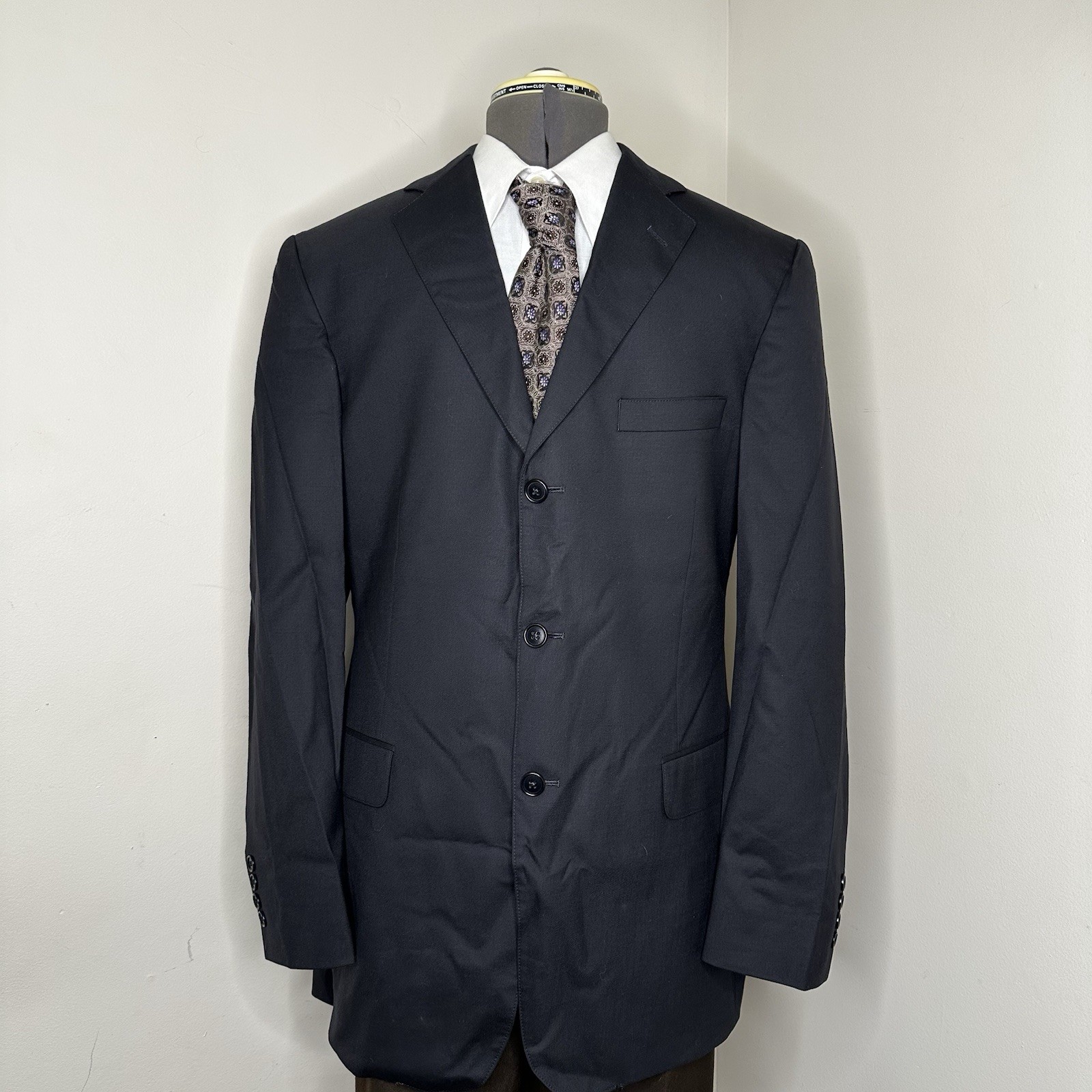 Brooks Brothers Mens 41L Blazer Navy 3 Button Large 45″ Sport Coat Suit Jacket