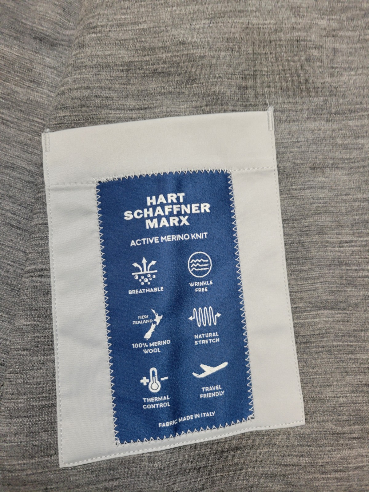 New $598 Hart Schaffner Marx BLAZER Wool JERSEY KNIT Men’s 42 R Gray New York