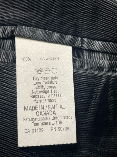 Calvin Klein Extreme Slim Fit Double Breasted Suit 100% Wool Black Six Button