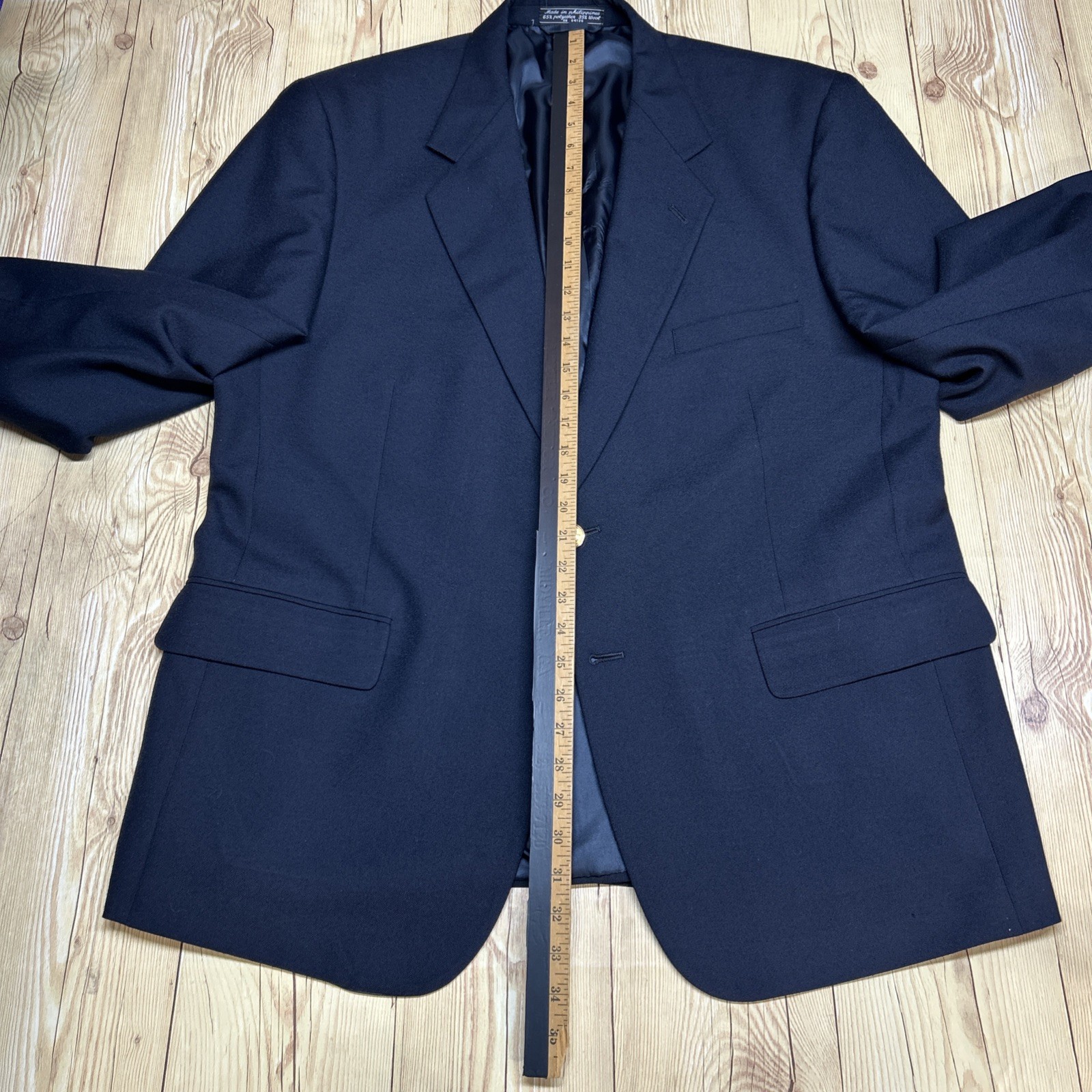Gianelli Blazer Gold Button Wool Blend Classic Size 48R see measurements in pics
