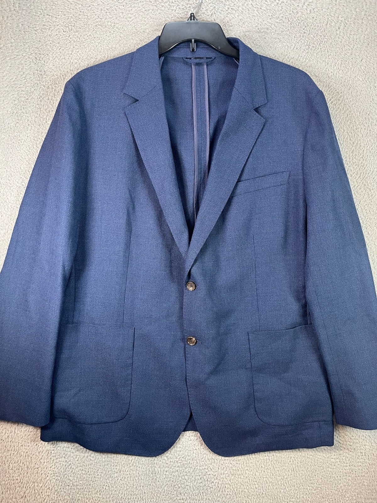 Bonobos Blazer Mens 48R Blue Jacket Sport Coat Unstructured Italian Wool Unlined