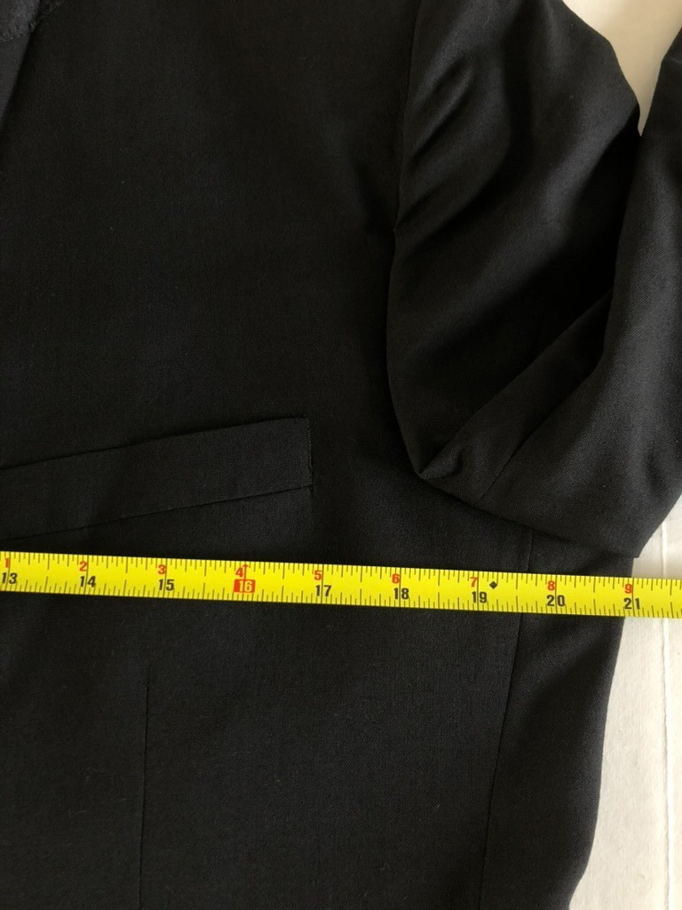 VTG Yve St Germain Mens Black Wool Suit Coat Jacket No Size Tag See Measurements
