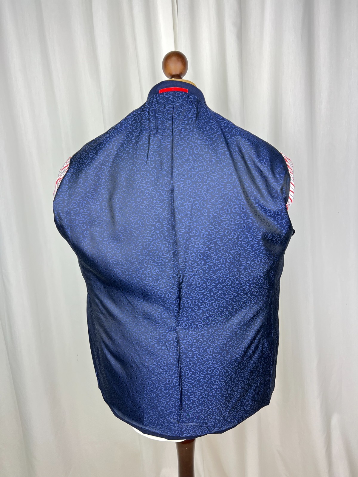 NWT ISAIA Bespoke Shiny Striped Wool&Lurex Peak-Lapel Tuxedo Blazer 46US56IT