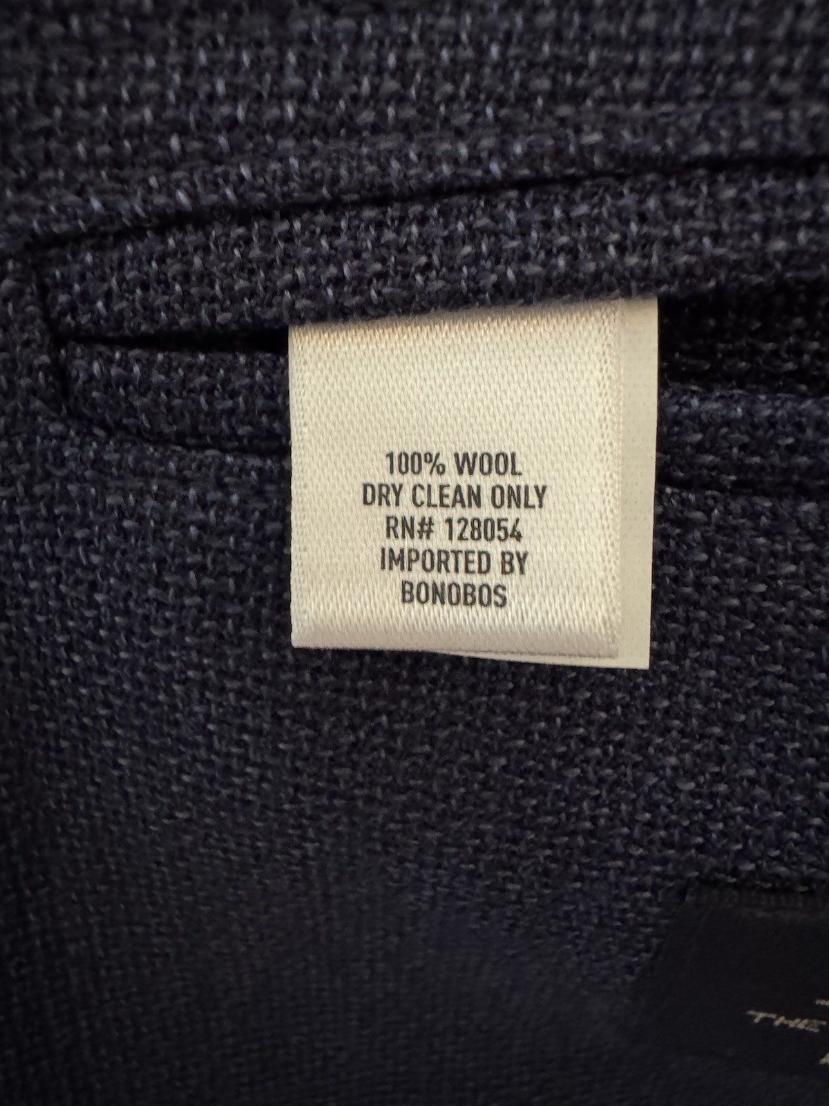 NEW Bonobos Mens Blue Wool Standard Fit 2 Btn Dual Vent Blazer Sz 40 S