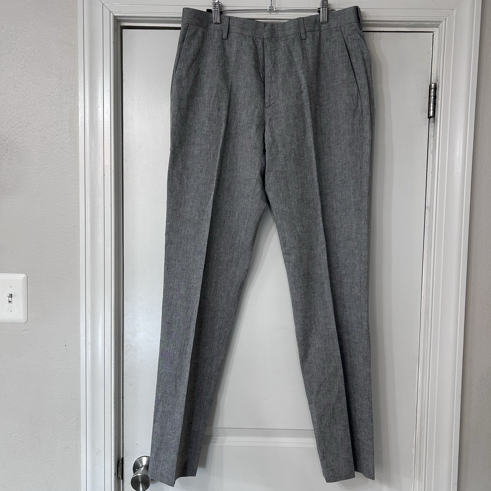 J Crew Unstructured Ludlow Summer Suit Men’s 40L 32×34 Slim Gray Somelos Cotton