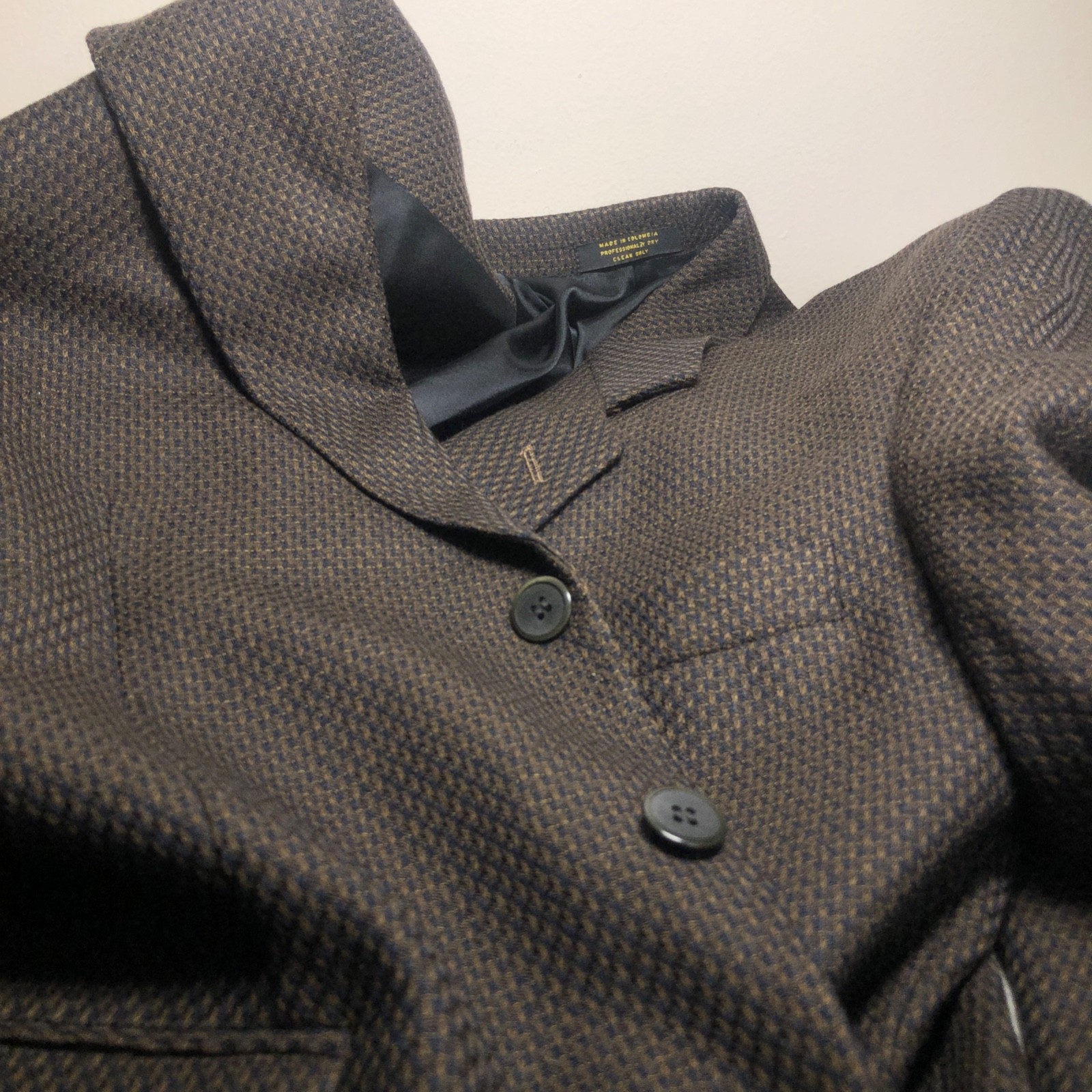 VTG di Benedetto| Men’s 42* Wool Sports Coat | Twill Pattern | Made in Colombia