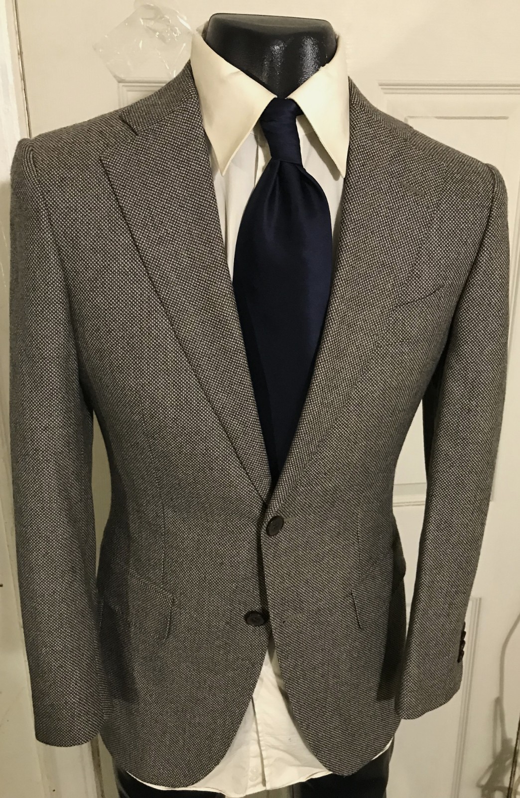 SUITSUPPLY LAZIO SIZE 34 REG BROWN 2 BUTTON WOOL SPORTCOAT