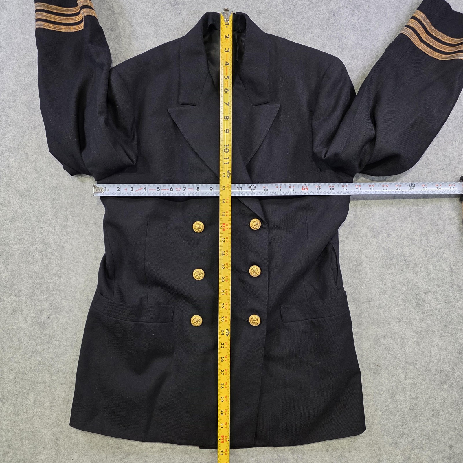 Vintage WWII World War 2 1944 Blazer Mens Blue Wool Navy Officer Uniform Jacket