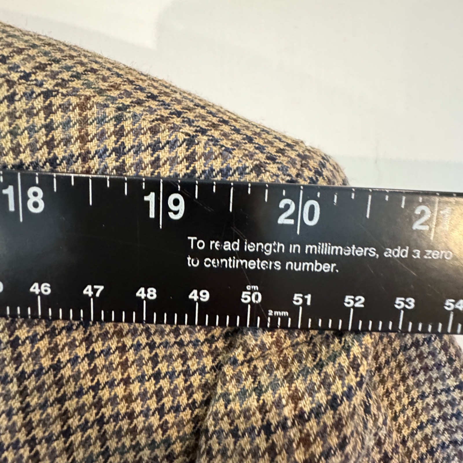 Lauren Ralph Lauren Jacket 46L Brown & Gray Houndstooth Check Blazer Silk & Wool