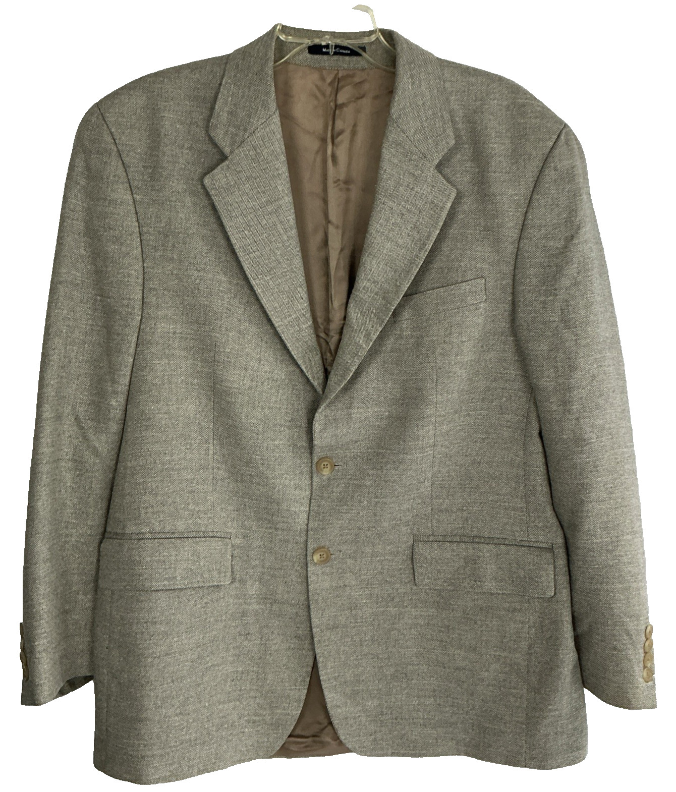 Ralph Lauren Polo University Sport Coat Blazer 42R Silk Wool Linen Tan