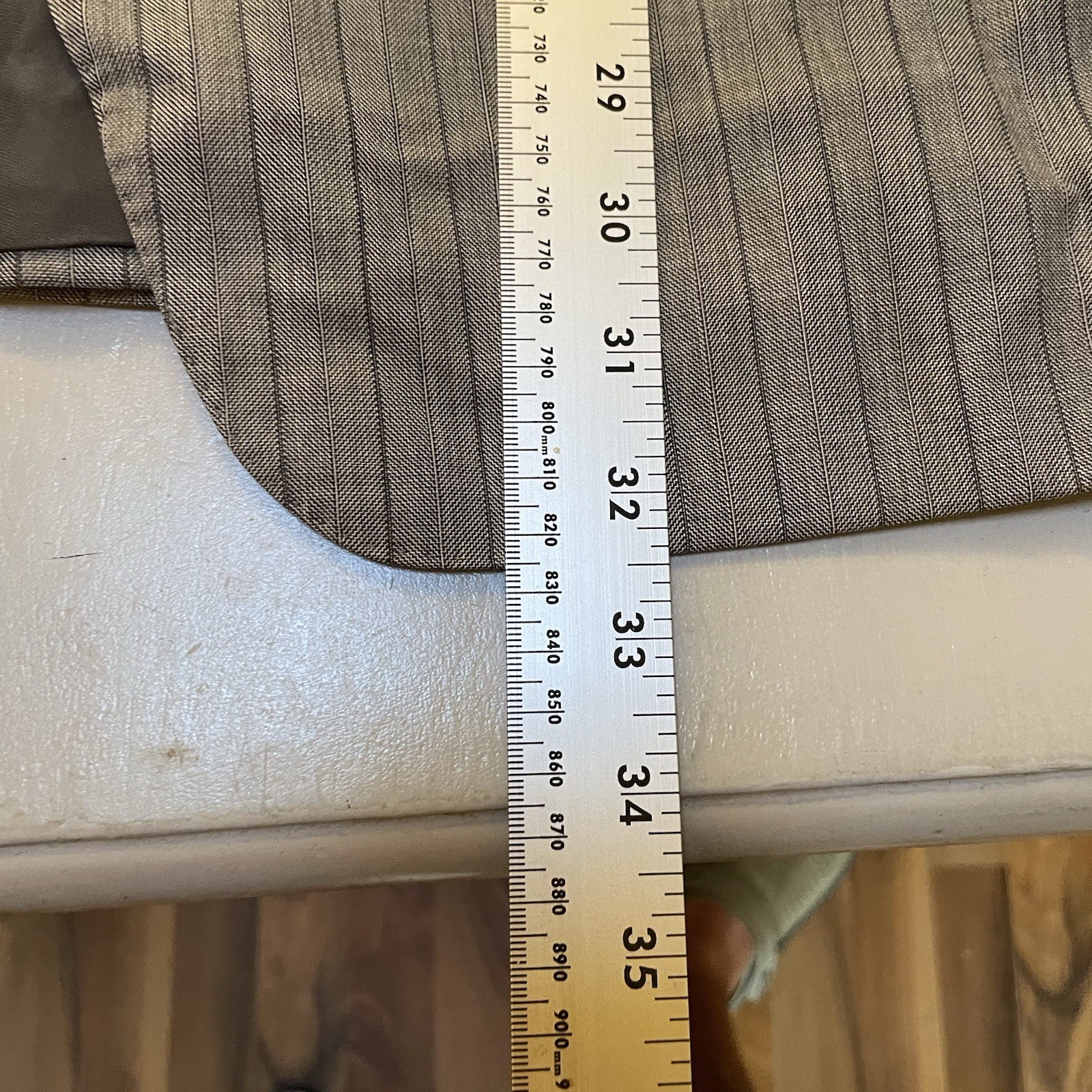 Gucci Men’s Gray Striped Blazer Suit Men’s IT 56R US 44R 100% Wool
