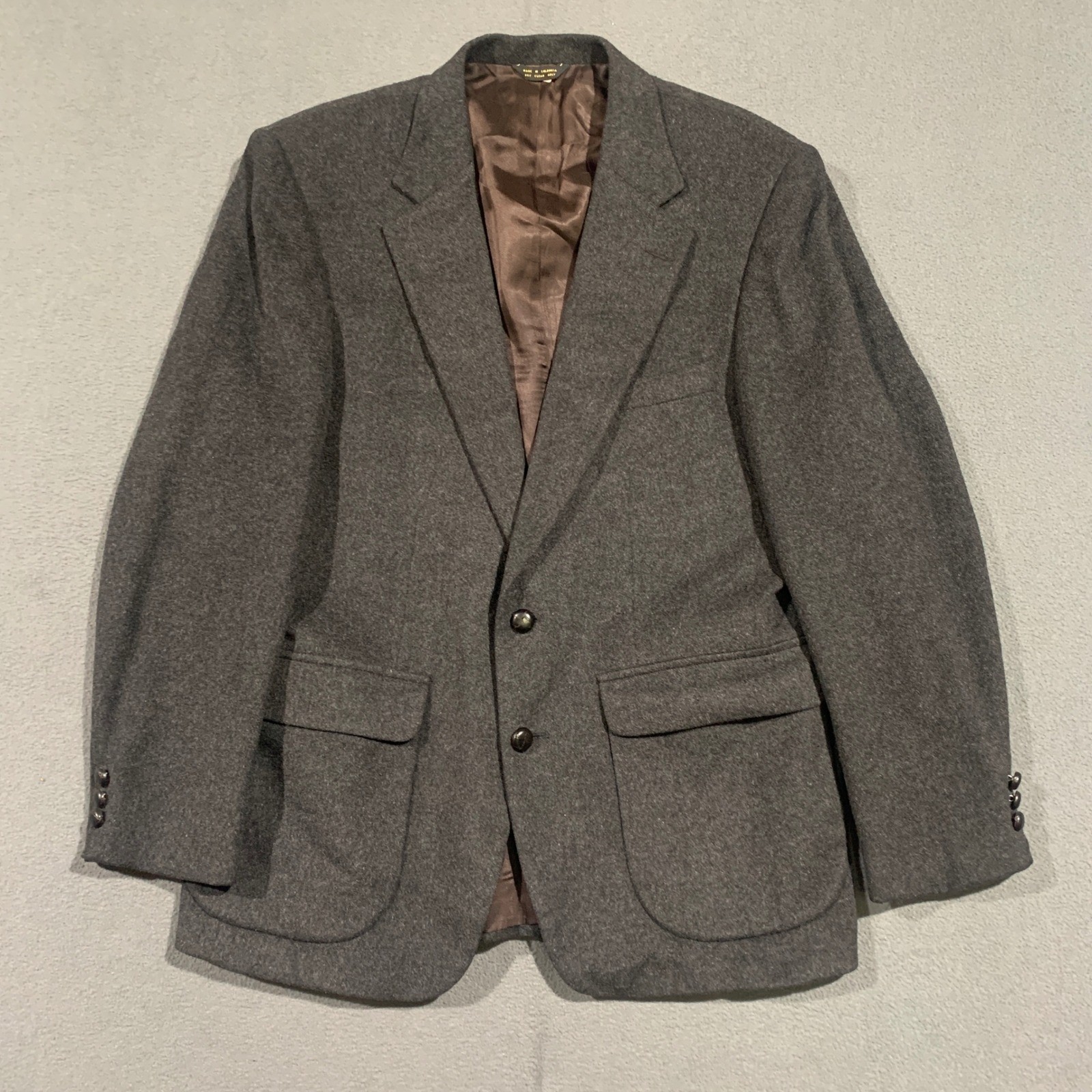 Stafford Men’s Gray Wool Blazer Jacket Made in Colombia Size 42R